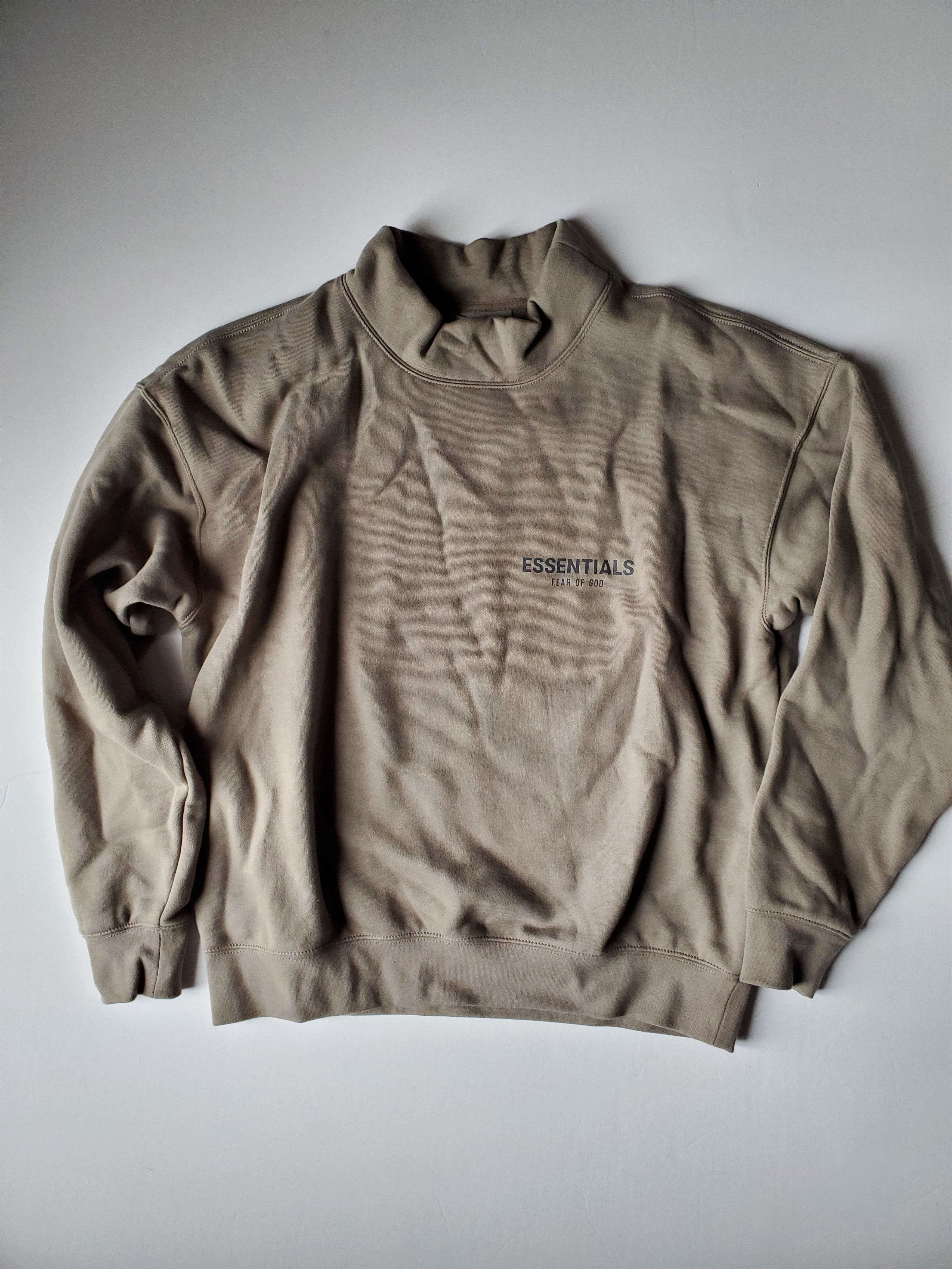 fear of god essentials pull over mockneck sweatshirt
