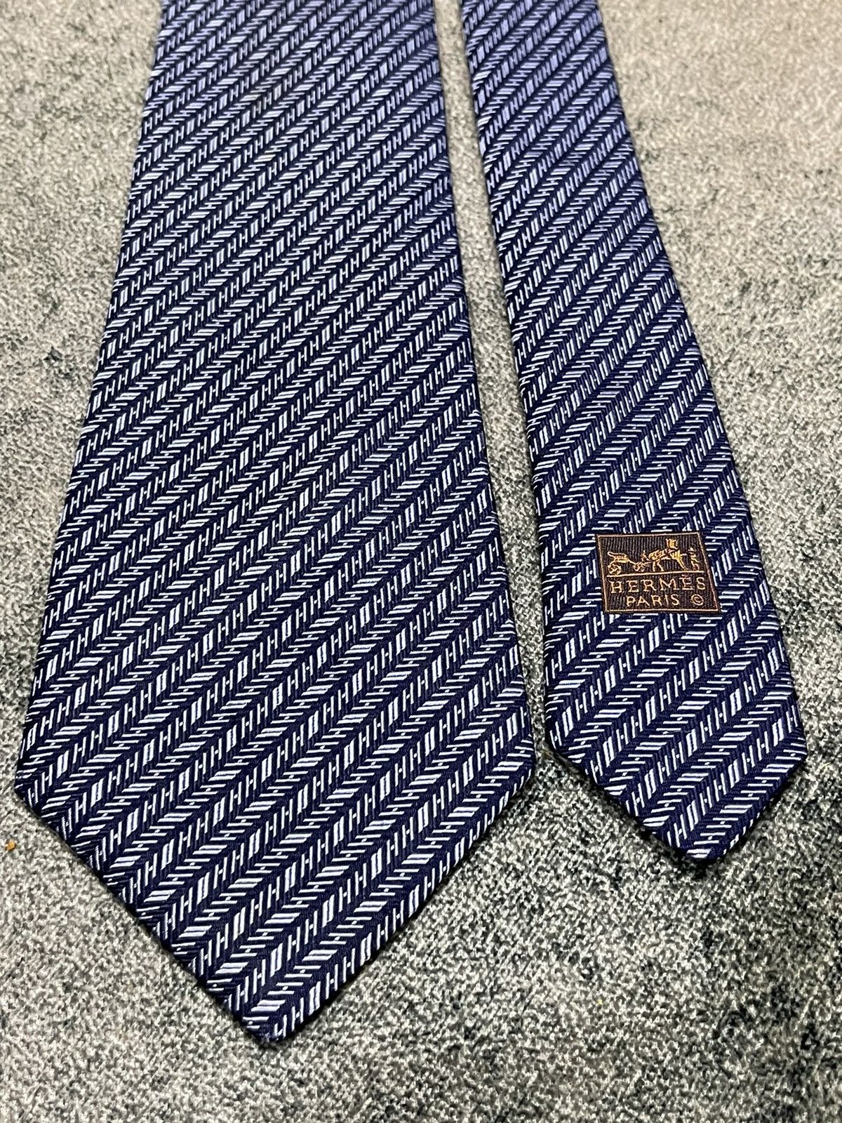 Hermes Hermes Silk Tie 758757T Size ONE SIZE - 4 Thumbnail