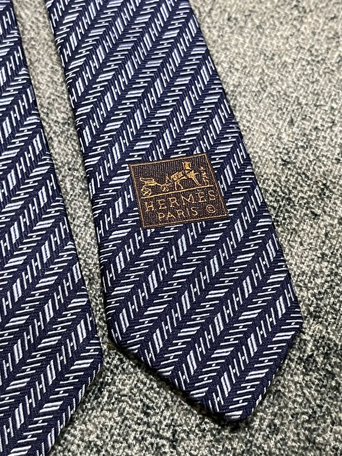 Hermes Hermes Silk Tie 758757T Size ONE SIZE - 3 Thumbnail