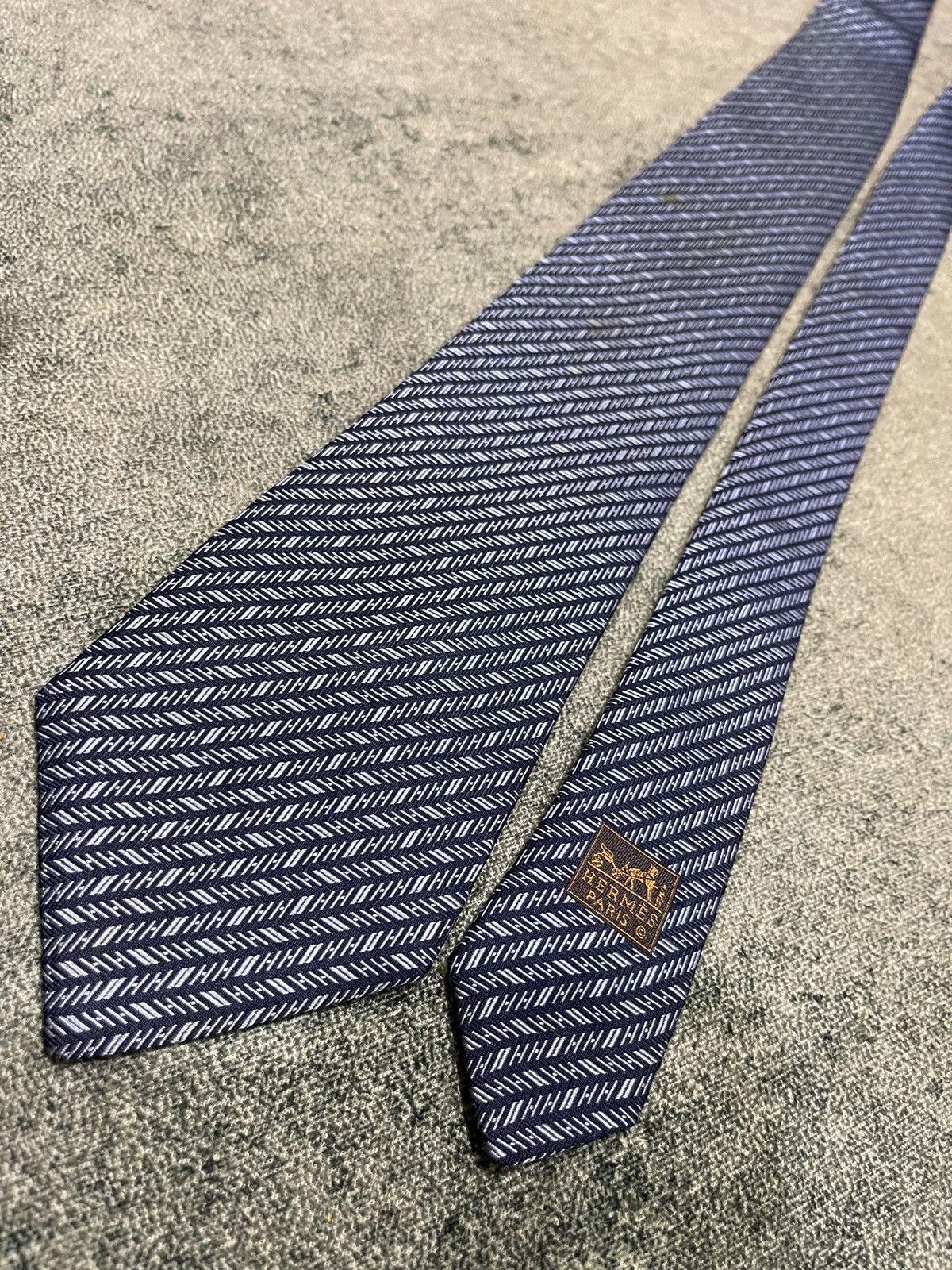 Hermes Hermes Silk Tie 758757T Size ONE SIZE - 2 Thumbnail