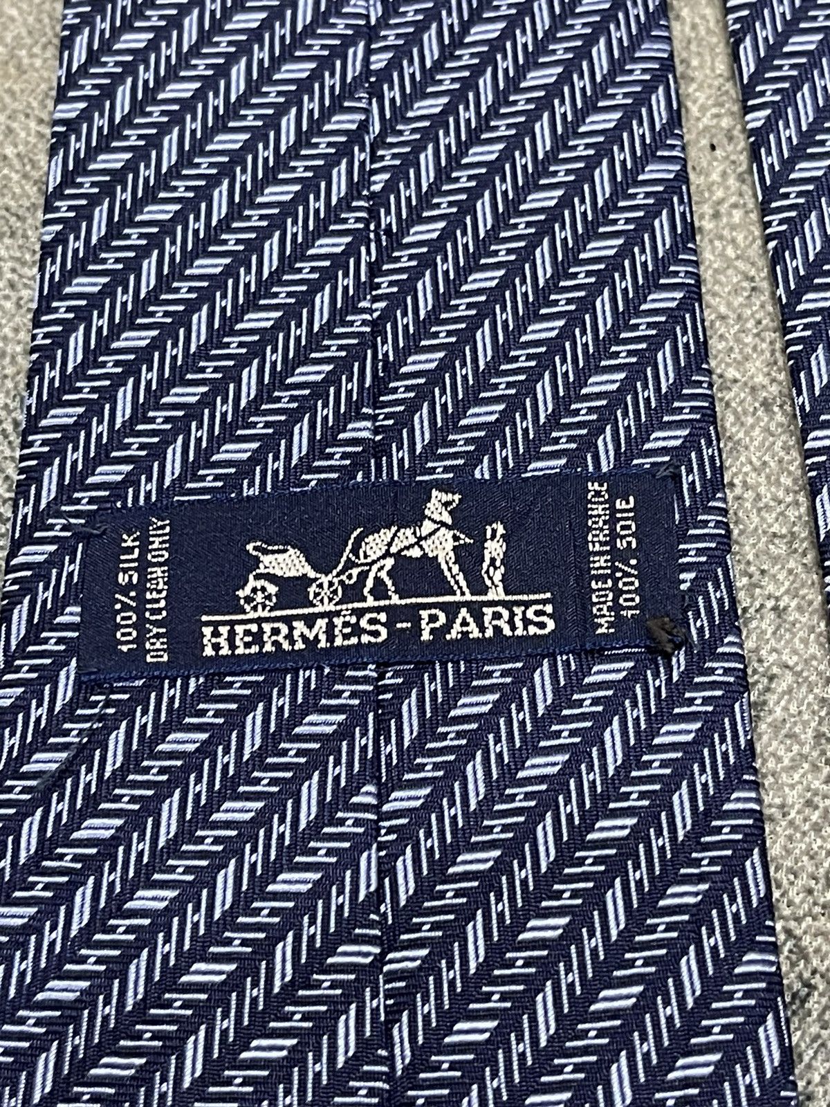 Hermes Hermes Silk Tie 758757T Size ONE SIZE - 9 Thumbnail