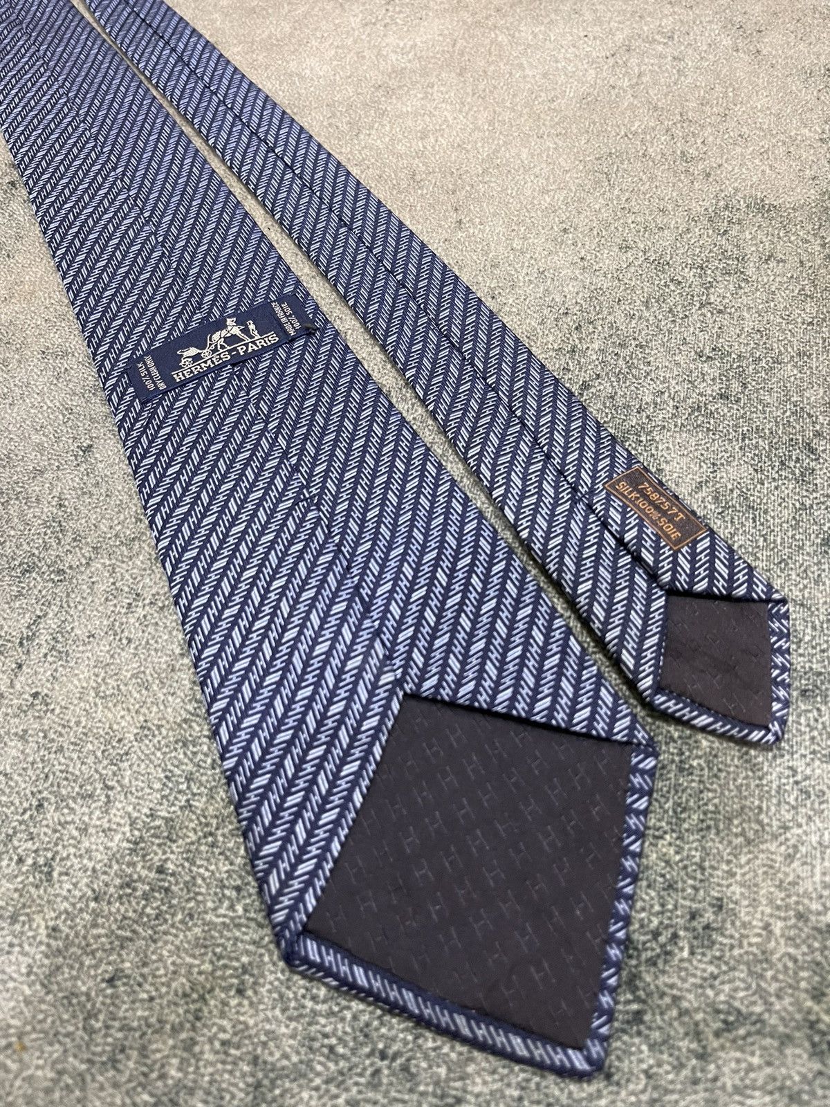 Hermes Hermes Silk Tie 758757T Size ONE SIZE - 8 Thumbnail