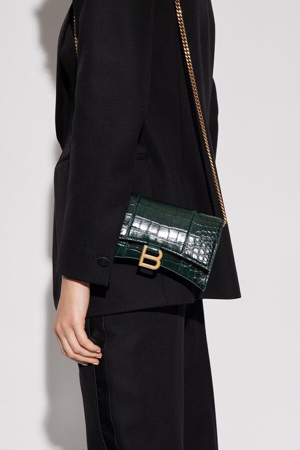 Balenciaga Balenciaga Hourglass Polka Dot Wallet on Chain Bag Size ONE SIZE - 8 Thumbnail