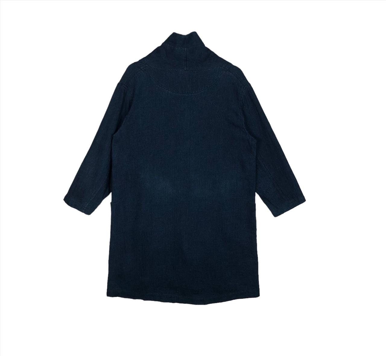 Issey Miyake 90s PLANTATION ISSEY MIYAKE Denim Long Coat Parkas Size US L / EU 52-54 / 3 - 4 Thumbnail