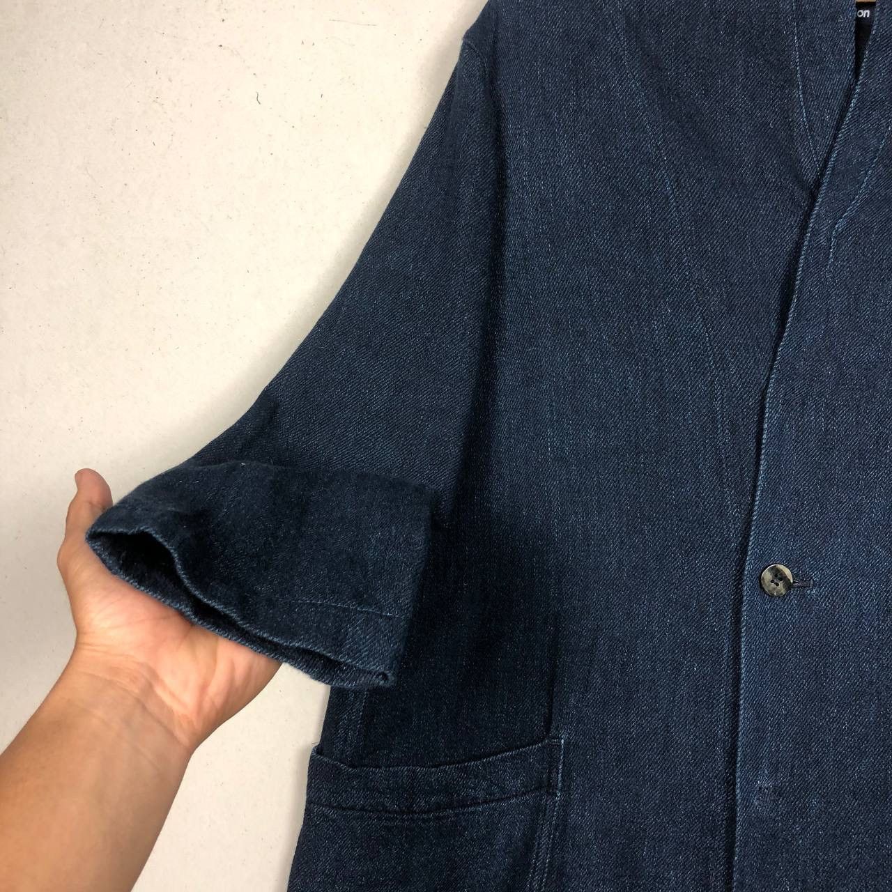 Issey Miyake 90s PLANTATION ISSEY MIYAKE Denim Long Coat Parkas Size US L / EU 52-54 / 3 - 5 Thumbnail