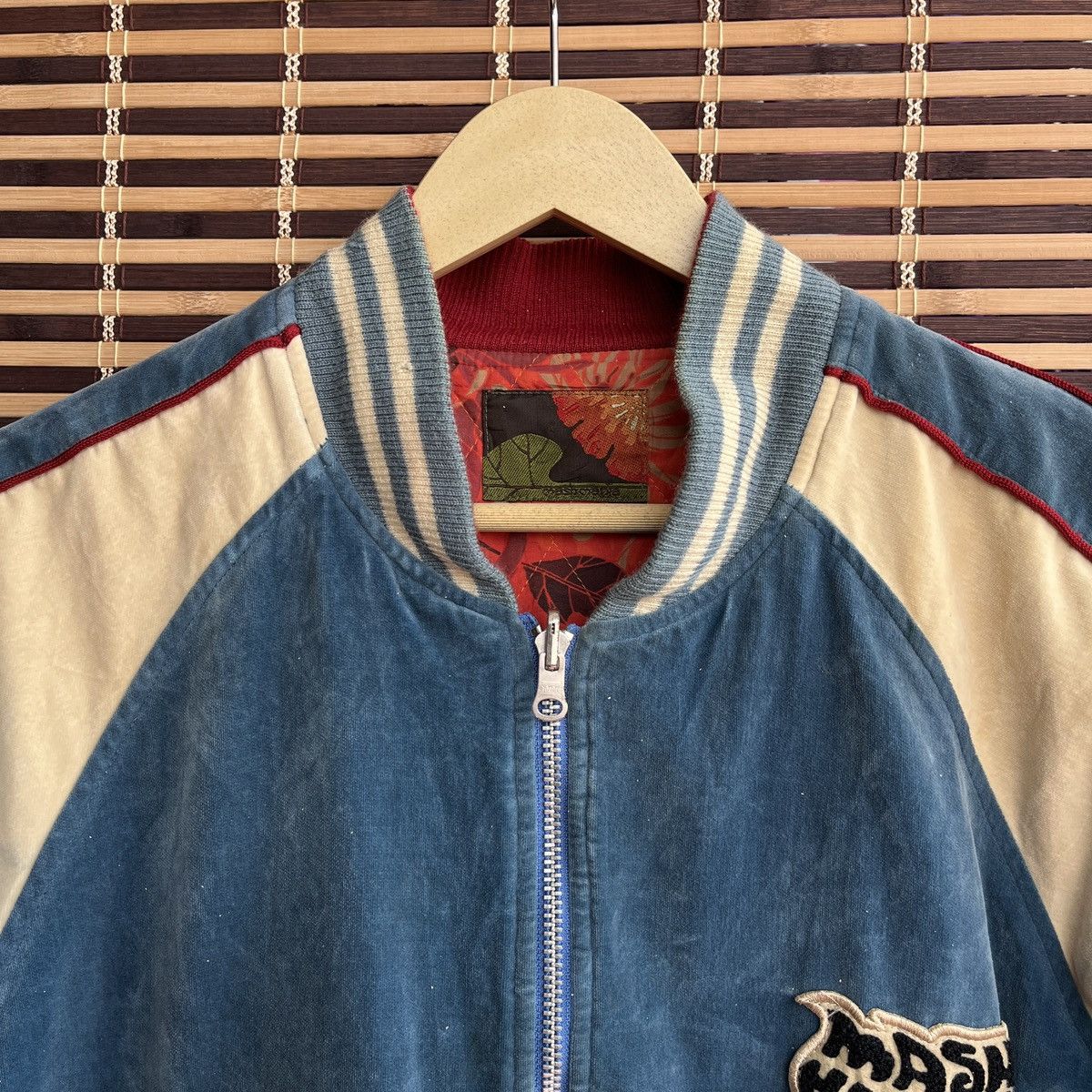 Vintage Reversible Velvet Sukajan Samurai Ghost Embroidered Size US L / EU 52-54 / 3 - 6 Thumbnail
