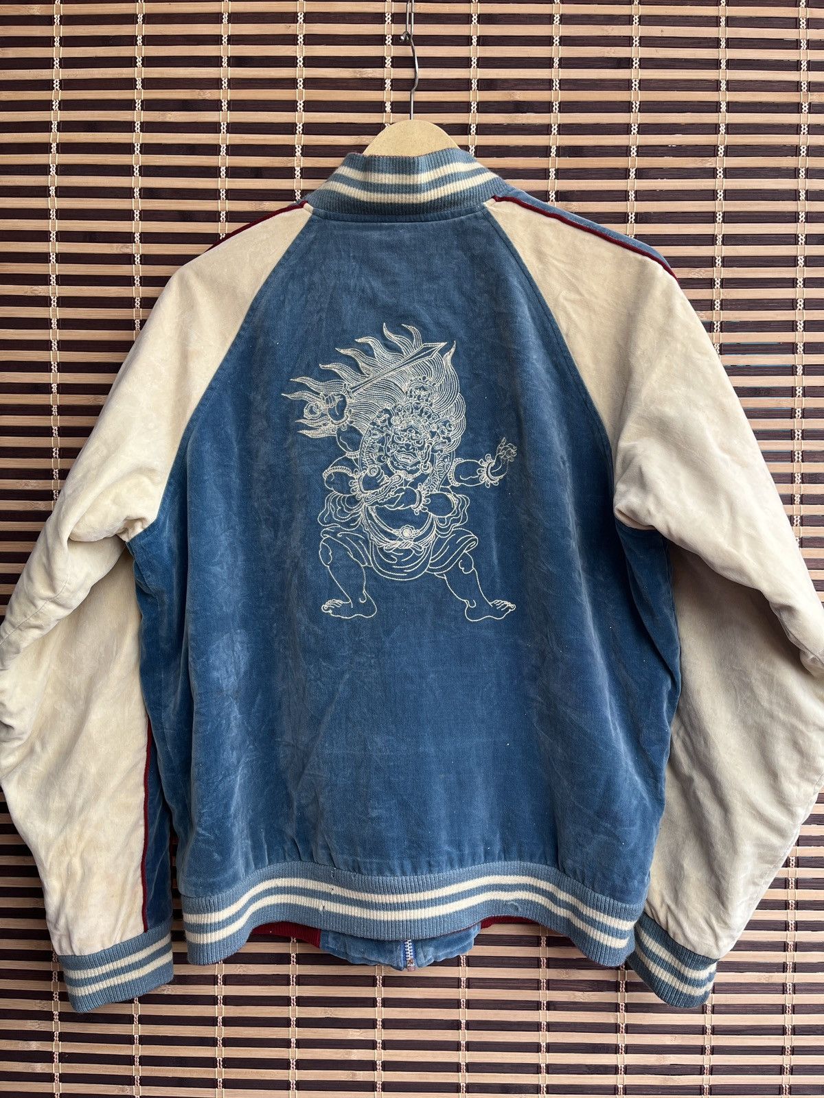 Vintage Reversible Velvet Sukajan Samurai Ghost Embroidered Size US L / EU 52-54 / 3 - 4 Thumbnail