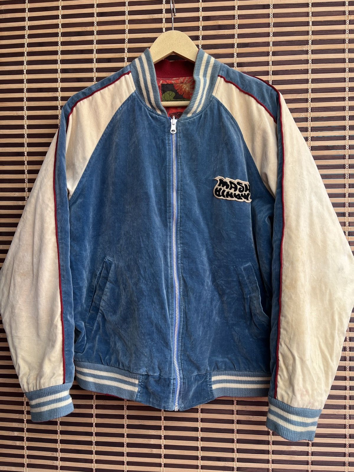 Vintage Reversible Velvet Sukajan Samurai Ghost Embroidered Size US L / EU 52-54 / 3 - 2 Thumbnail