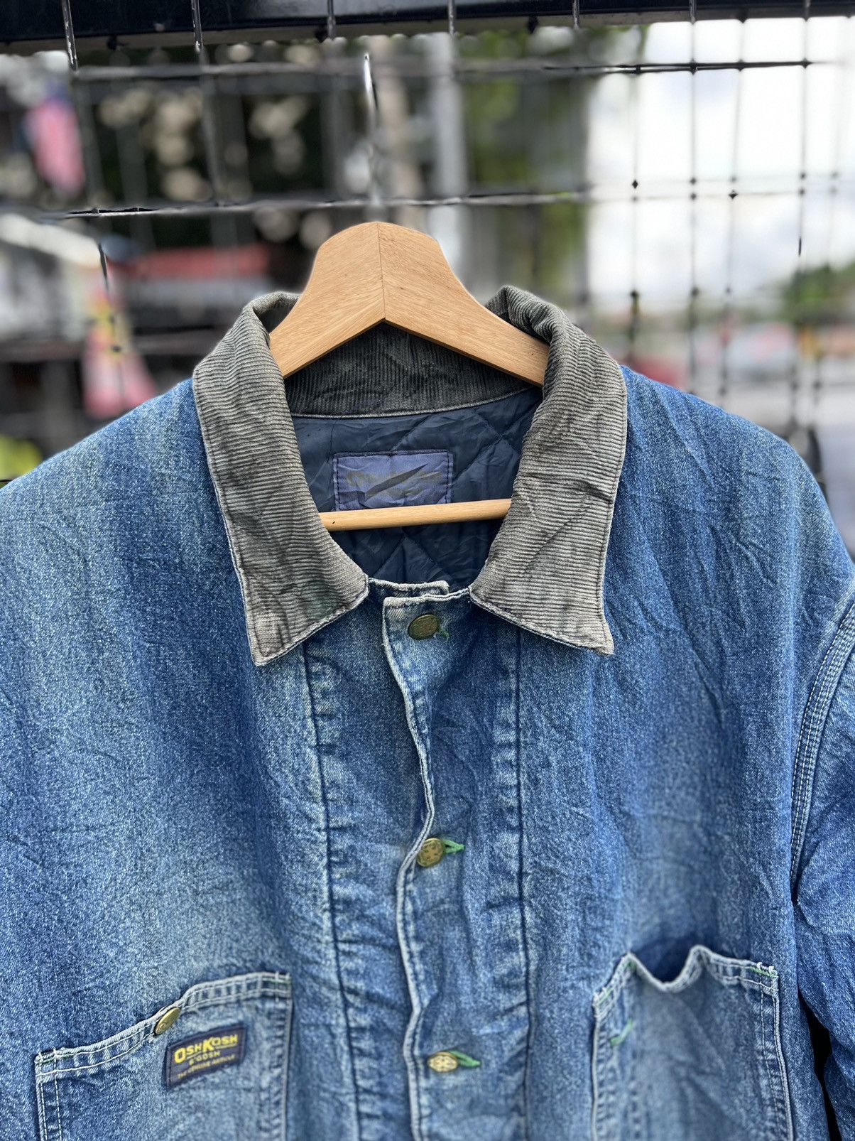 Oshkosh Vintage Oshkosh b'gosh denim jacket single breasted Size US XL / EU 56 / 4 - 2 Thumbnail