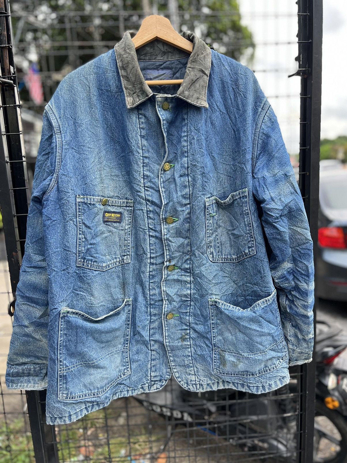 Oshkosh Vintage Oshkosh b'gosh denim jacket single breasted Size US XL / EU 56 / 4 - 1 Thumbnail