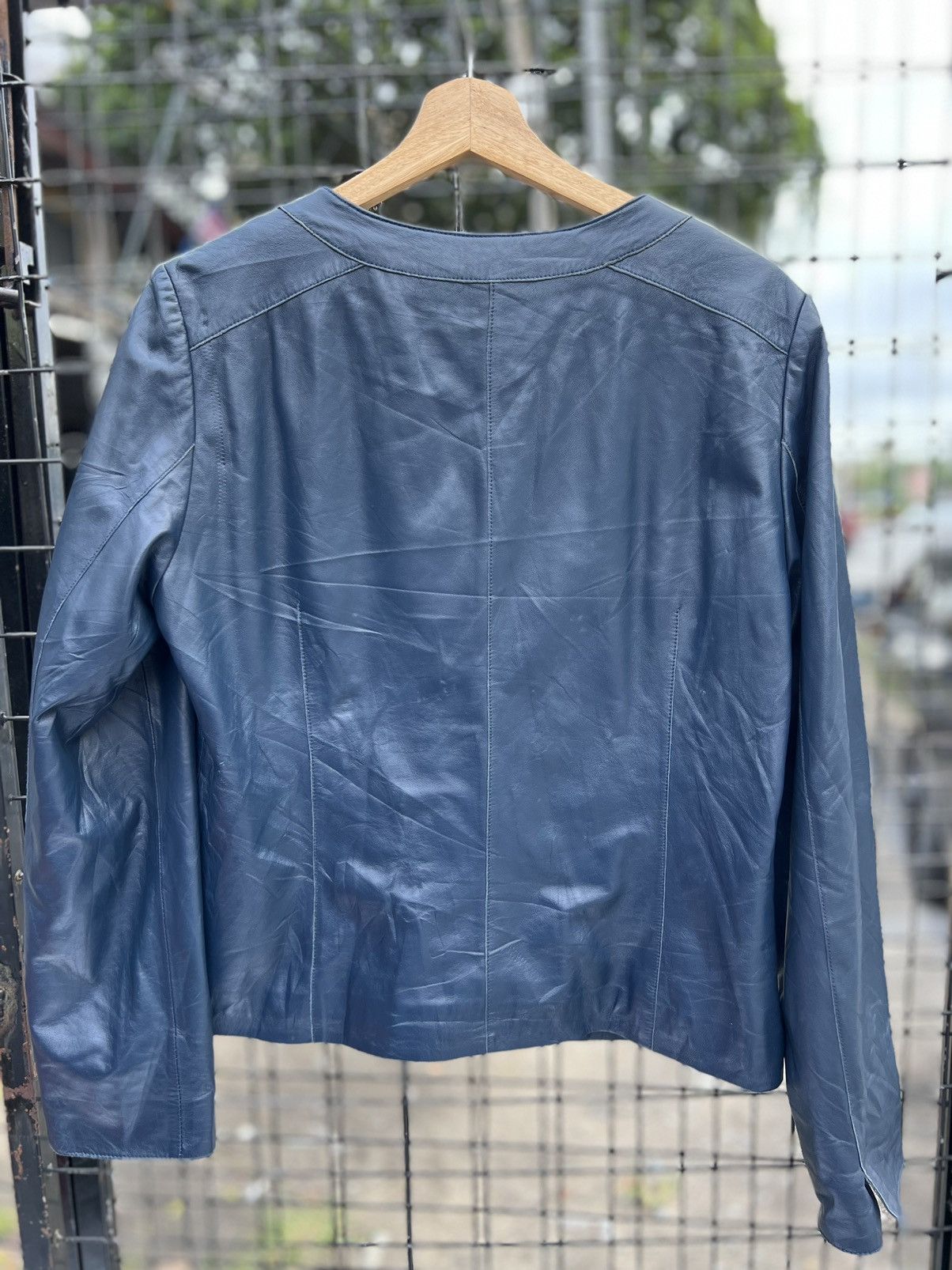 Balmain Balmain vintage leather lamb zipper jacket SAPPHIRE BLUE Size XL / US 12-14 / IT 48-50 - 7 Thumbnail