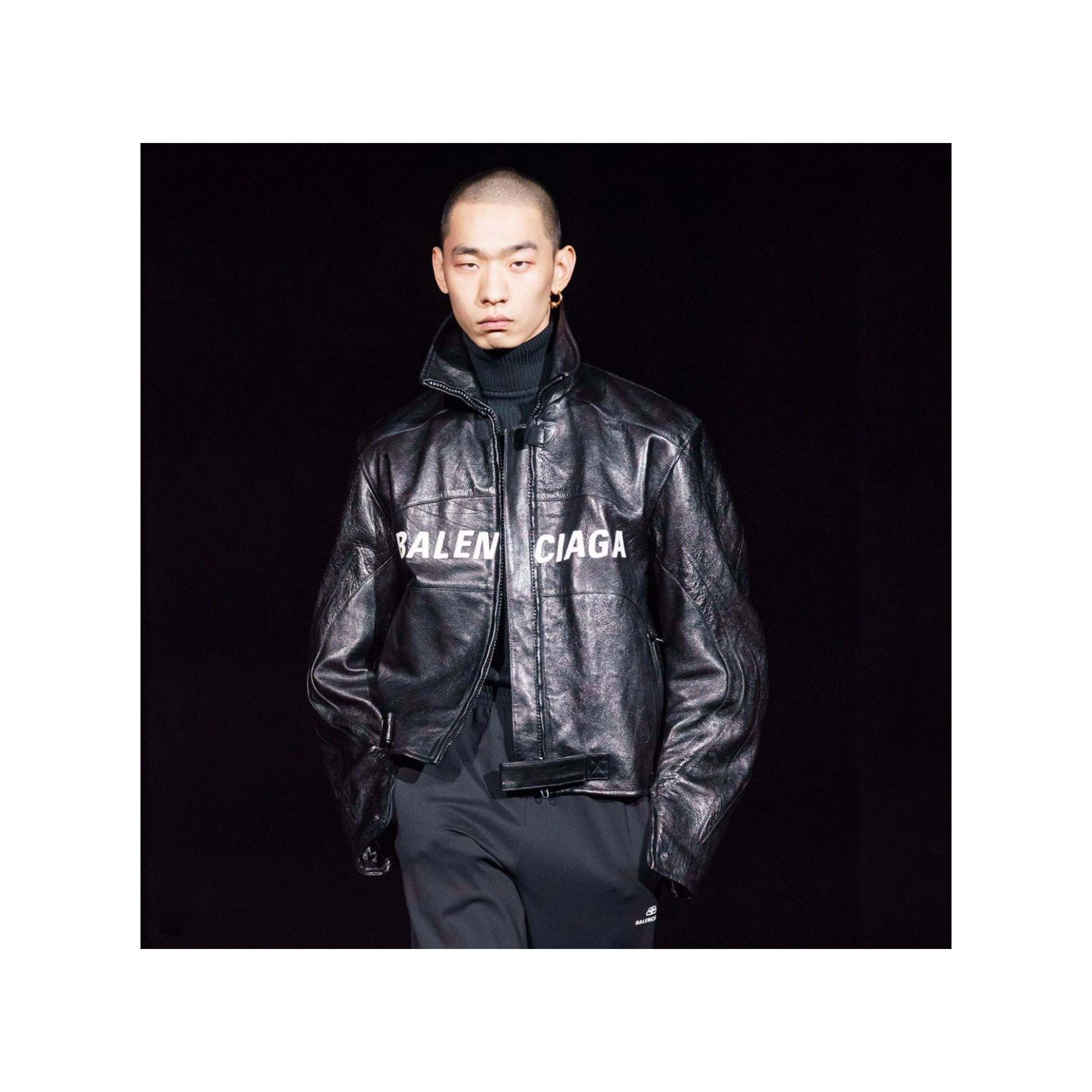 Balenciaga 19SS Balenciaga Buffalo Logo leather jacket Grailed