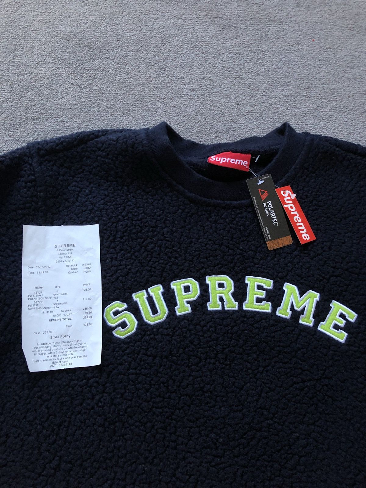 Supreme Polartec Deep Pile Crewneck | Grailed 