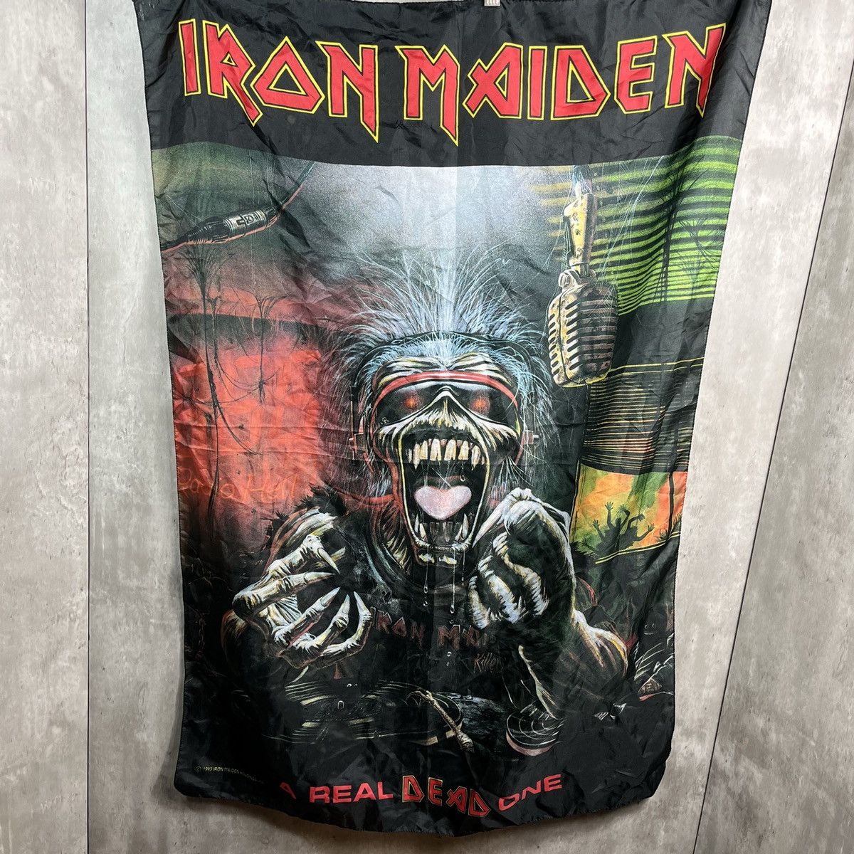 Vintage 1993 Iron Maiden A Real Dead Tapestry 90s Italy Made 