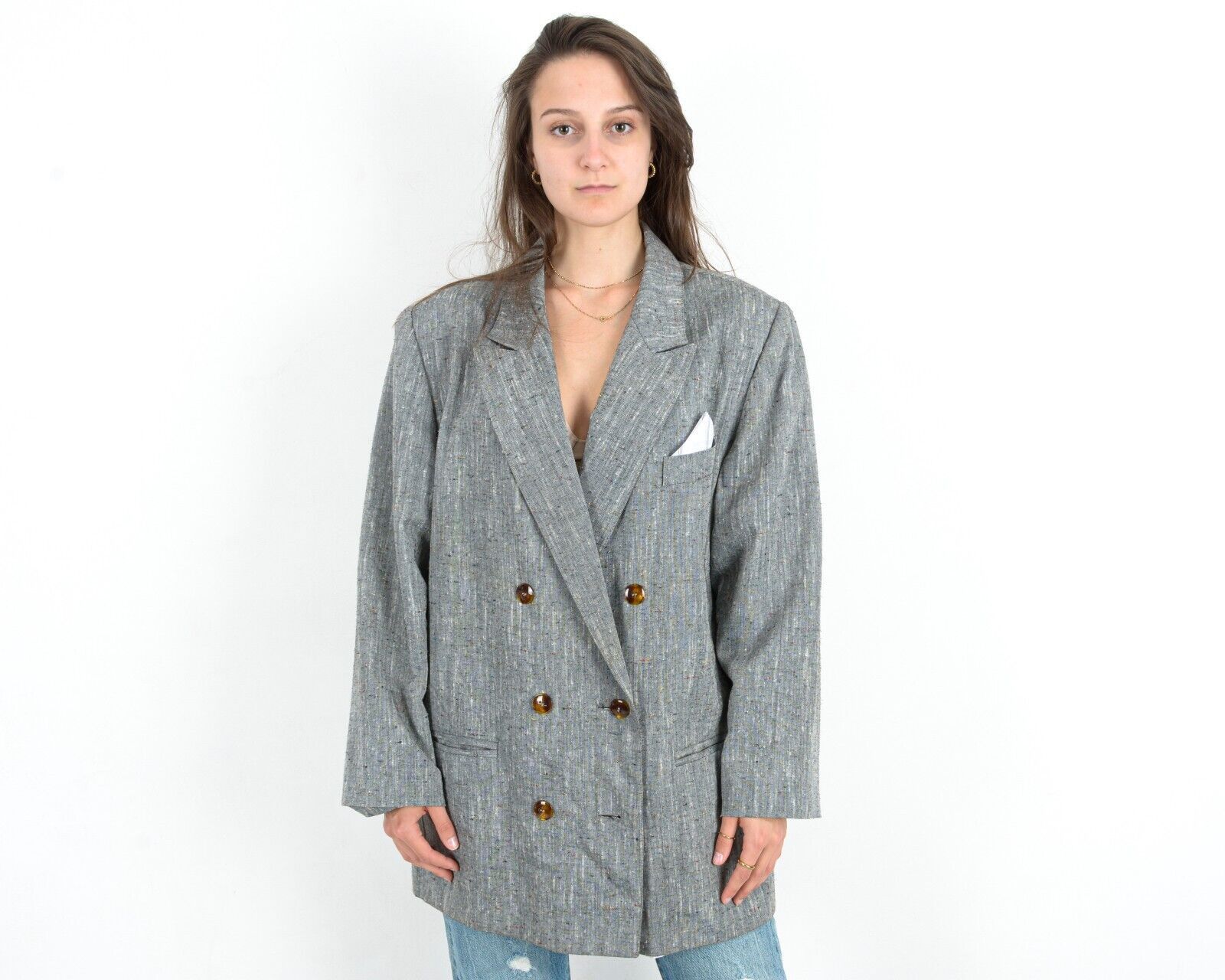Other × Vintage Blazer Jacket Double Breasted Blazer Preppy Classy Work Size L / US 10 / IT 46 - 1 Thumbnail