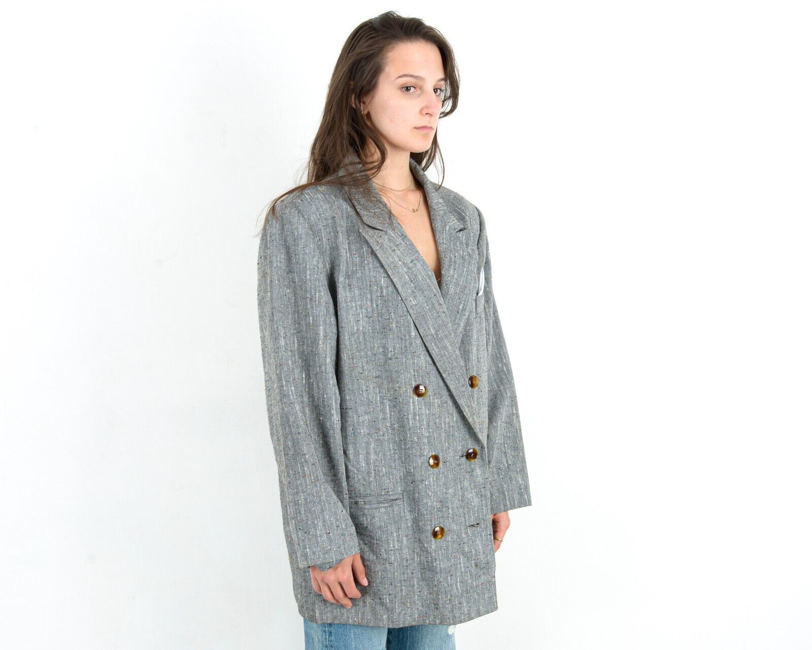 Other × Vintage Blazer Jacket Double Breasted Blazer Preppy Classy Work Size L / US 10 / IT 46 - 2 Thumbnail