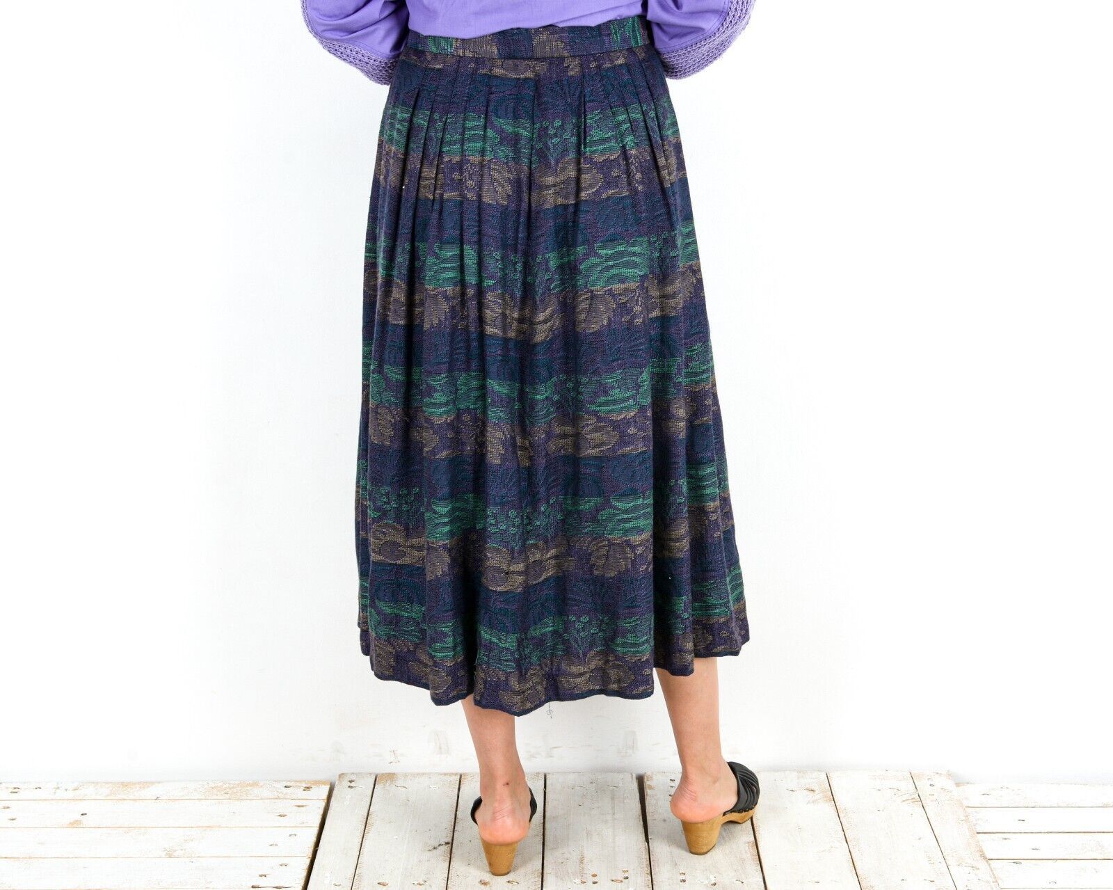 Vintage Summer Skirt Mid-calf Retro Lining Trachten Long Traditional Size 30" / US 8 / IT 44 - 3 Thumbnail
