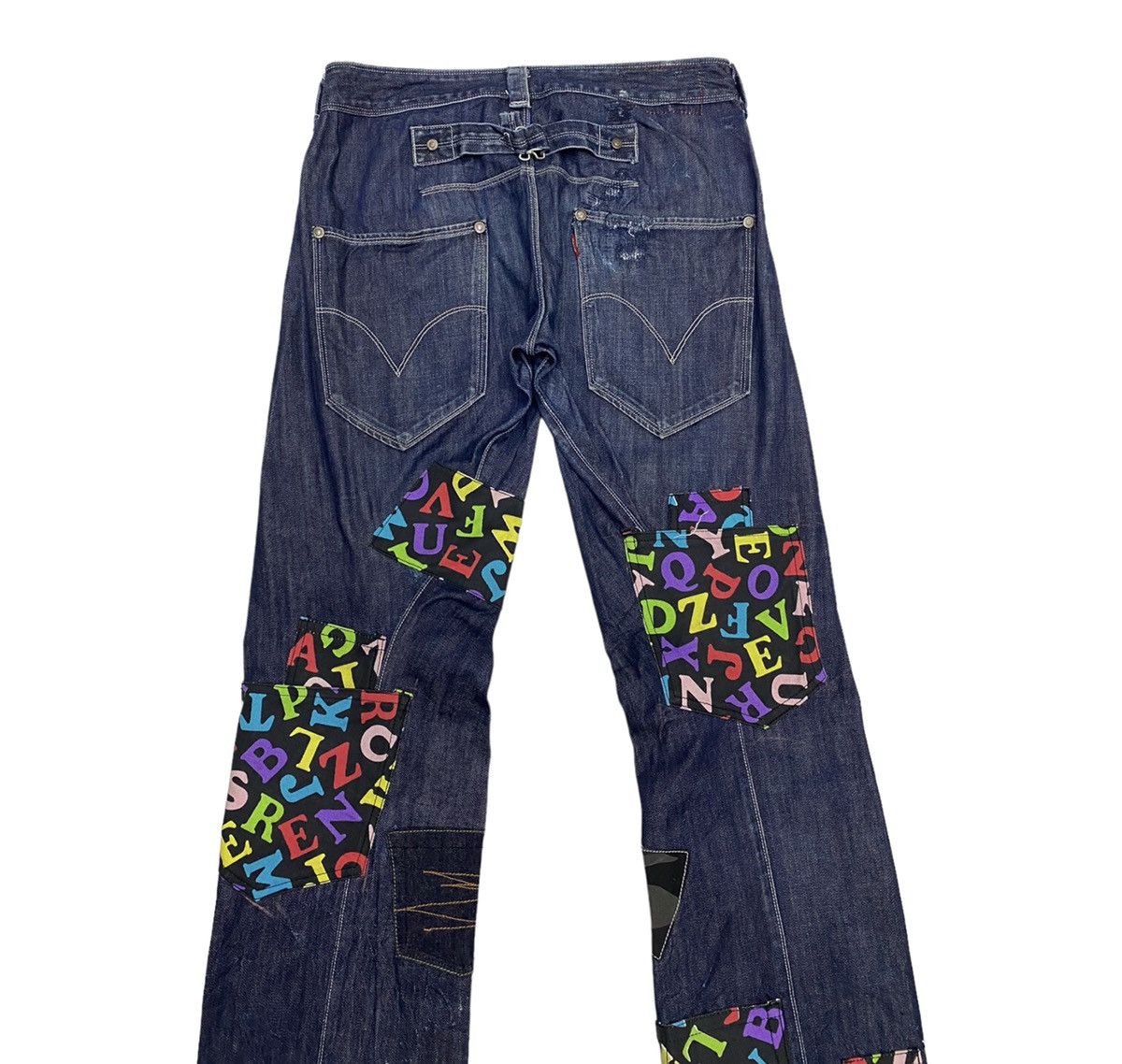 20471120 FLARE🔥LEVIS ENGINEERED MULTI POCKET CUSTOM DISTRESSED Size US 31 - 2 Thumbnail