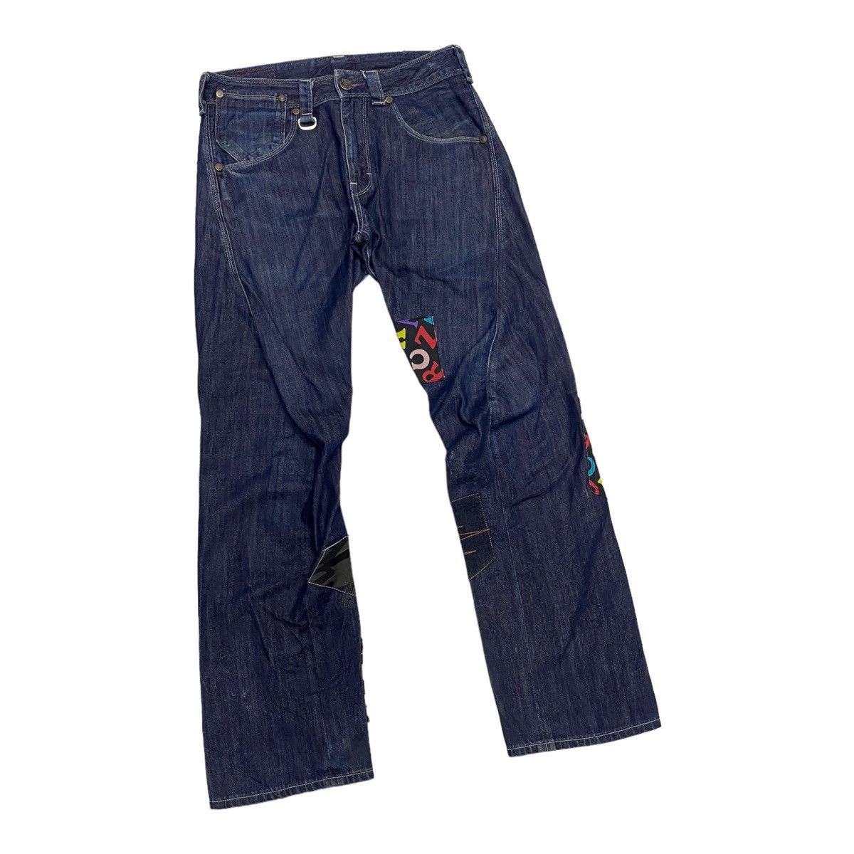 20471120 FLARE🔥LEVIS ENGINEERED MULTI POCKET CUSTOM DISTRESSED Size US 31 - 9 Thumbnail