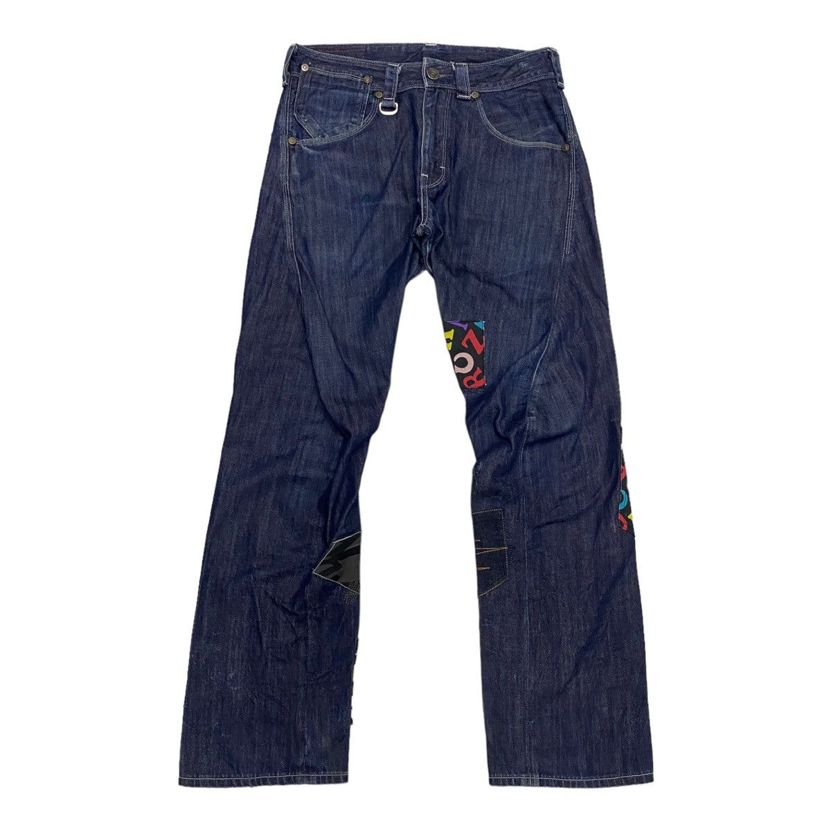 20471120 FLARE🔥LEVIS ENGINEERED MULTI POCKET CUSTOM DISTRESSED Size US 31 - 3 Thumbnail