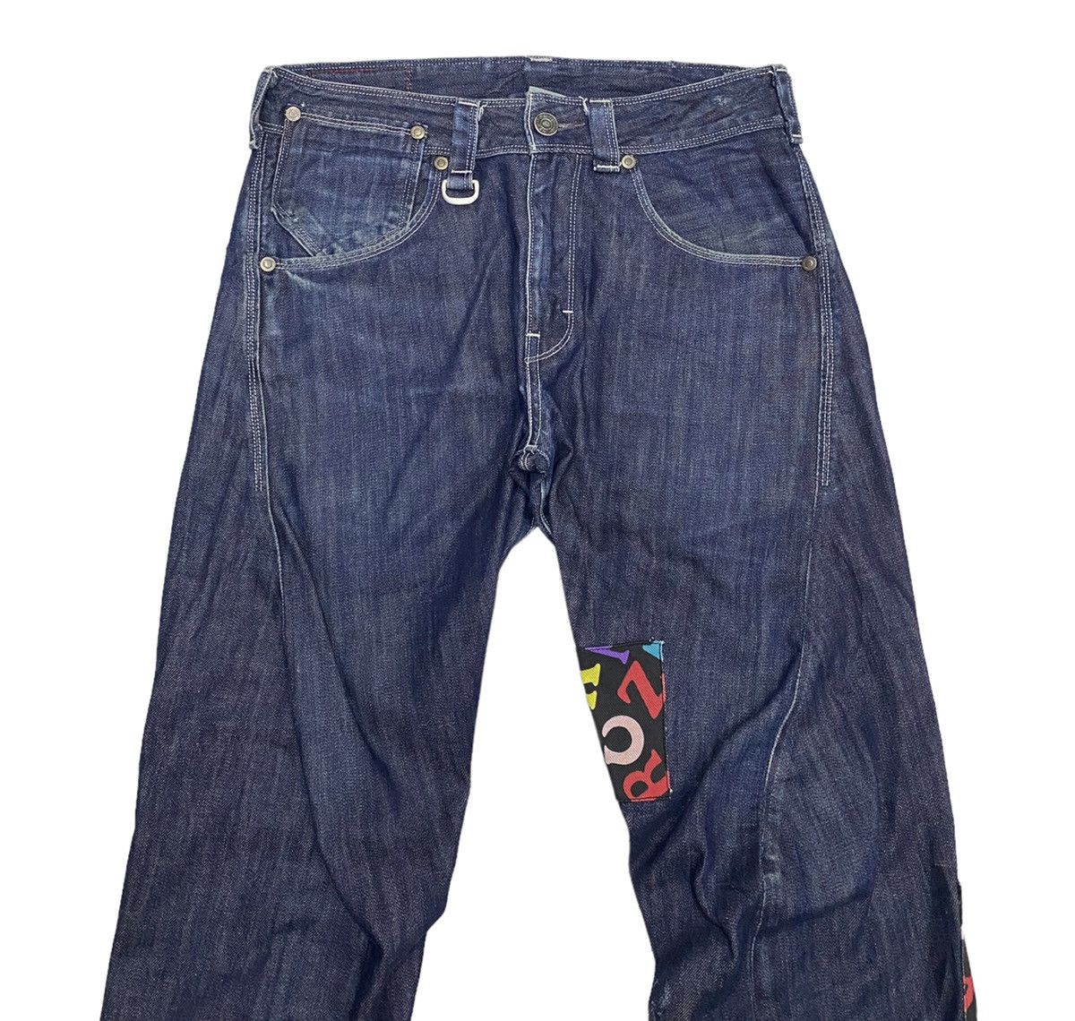 20471120 FLARE🔥LEVIS ENGINEERED MULTI POCKET CUSTOM DISTRESSED Size US 31 - 5 Thumbnail