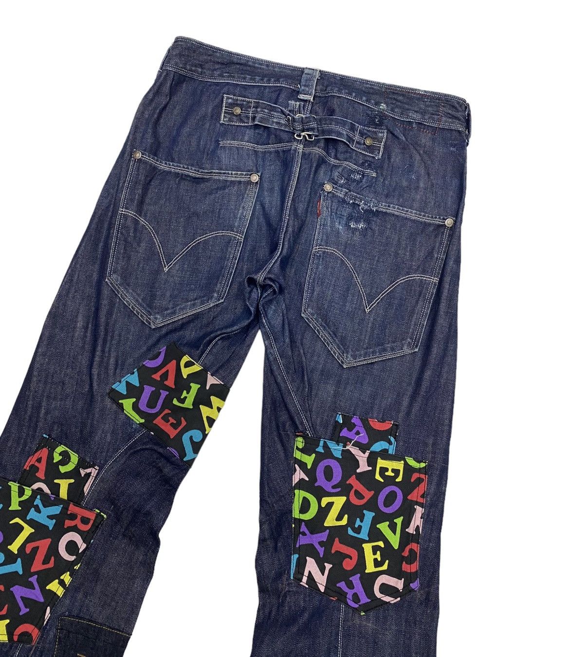 20471120 FLARE🔥LEVIS ENGINEERED MULTI POCKET CUSTOM DISTRESSED Size US 31 - 6 Thumbnail