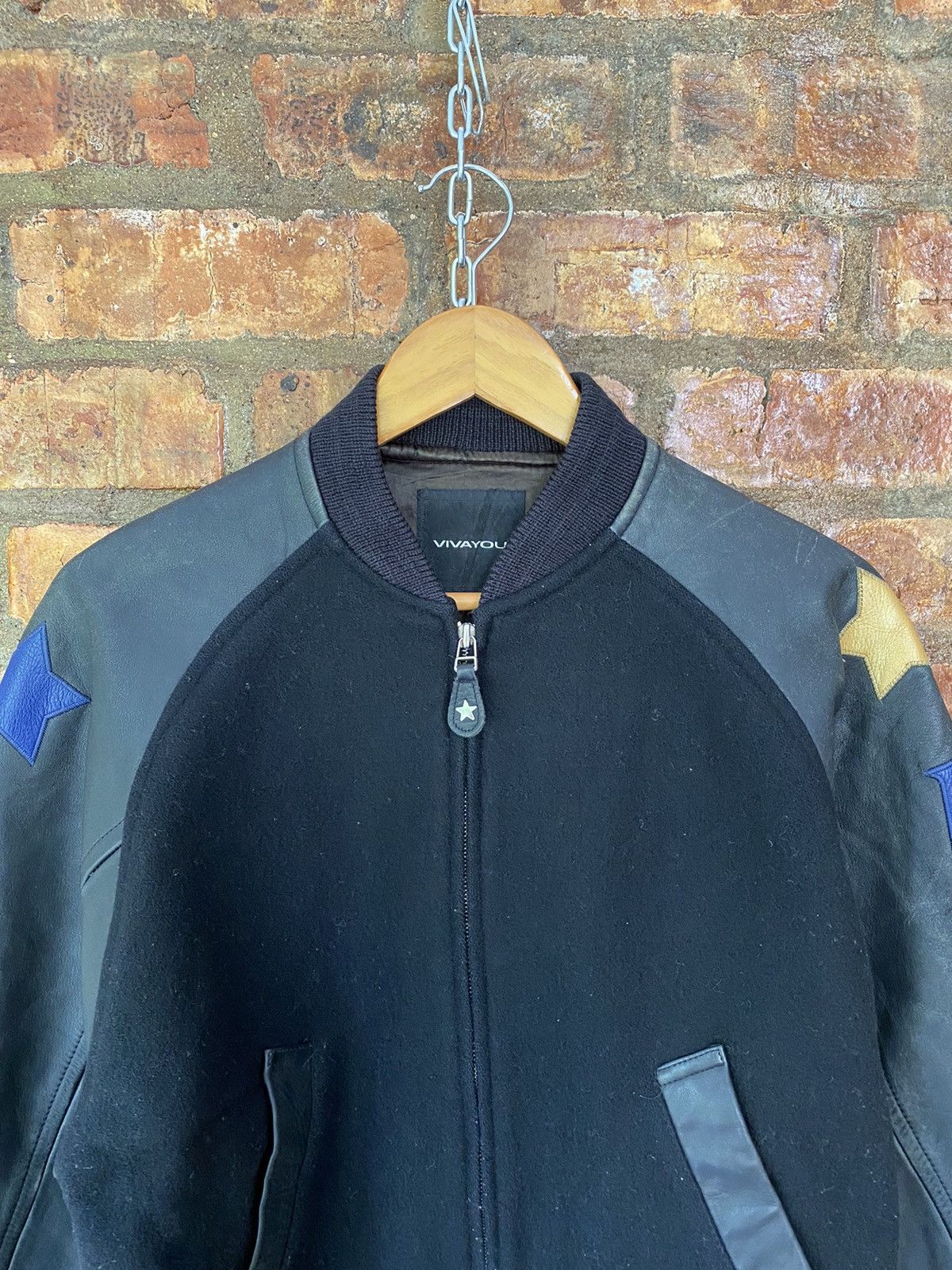 Japanese Brand 1990s VIVAYOU japan STAR Leather jacket Size US S / EU 44-46 / 1 - 4 Thumbnail