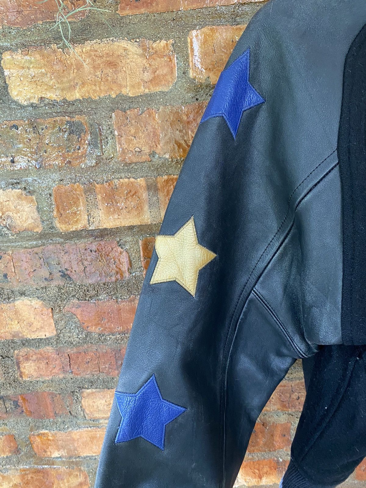 Japanese Brand 1990s VIVAYOU japan STAR Leather jacket Size US S / EU 44-46 / 1 - 6 Thumbnail