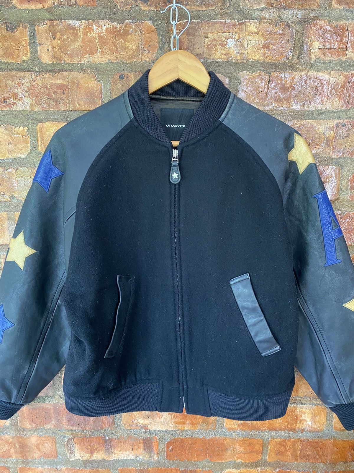 Japanese Brand 1990s VIVAYOU japan STAR Leather jacket Size US S / EU 44-46 / 1 - 5 Thumbnail