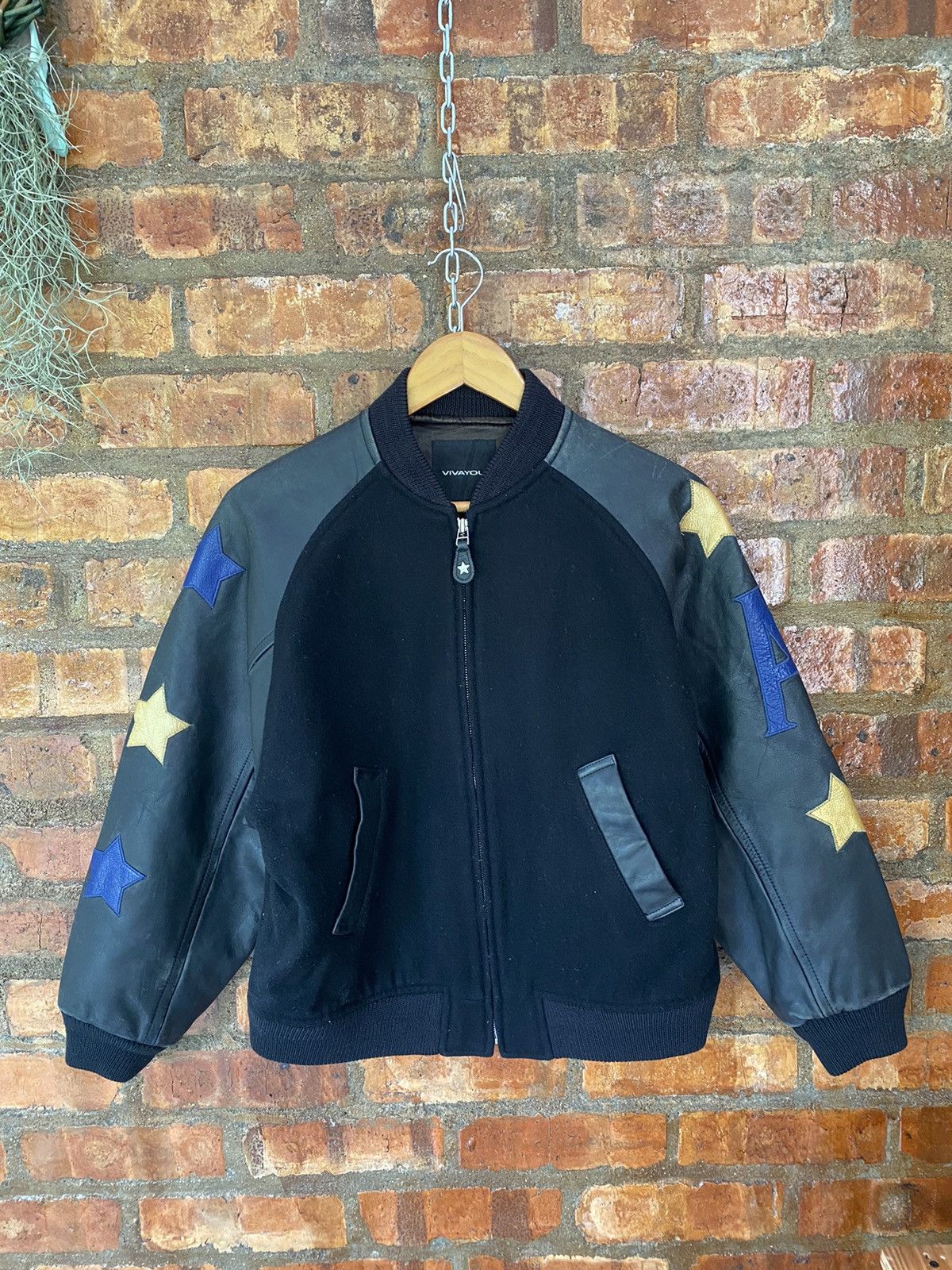 Japanese Brand 1990s VIVAYOU japan STAR Leather jacket Size US S / EU 44-46 / 1 - 3 Thumbnail