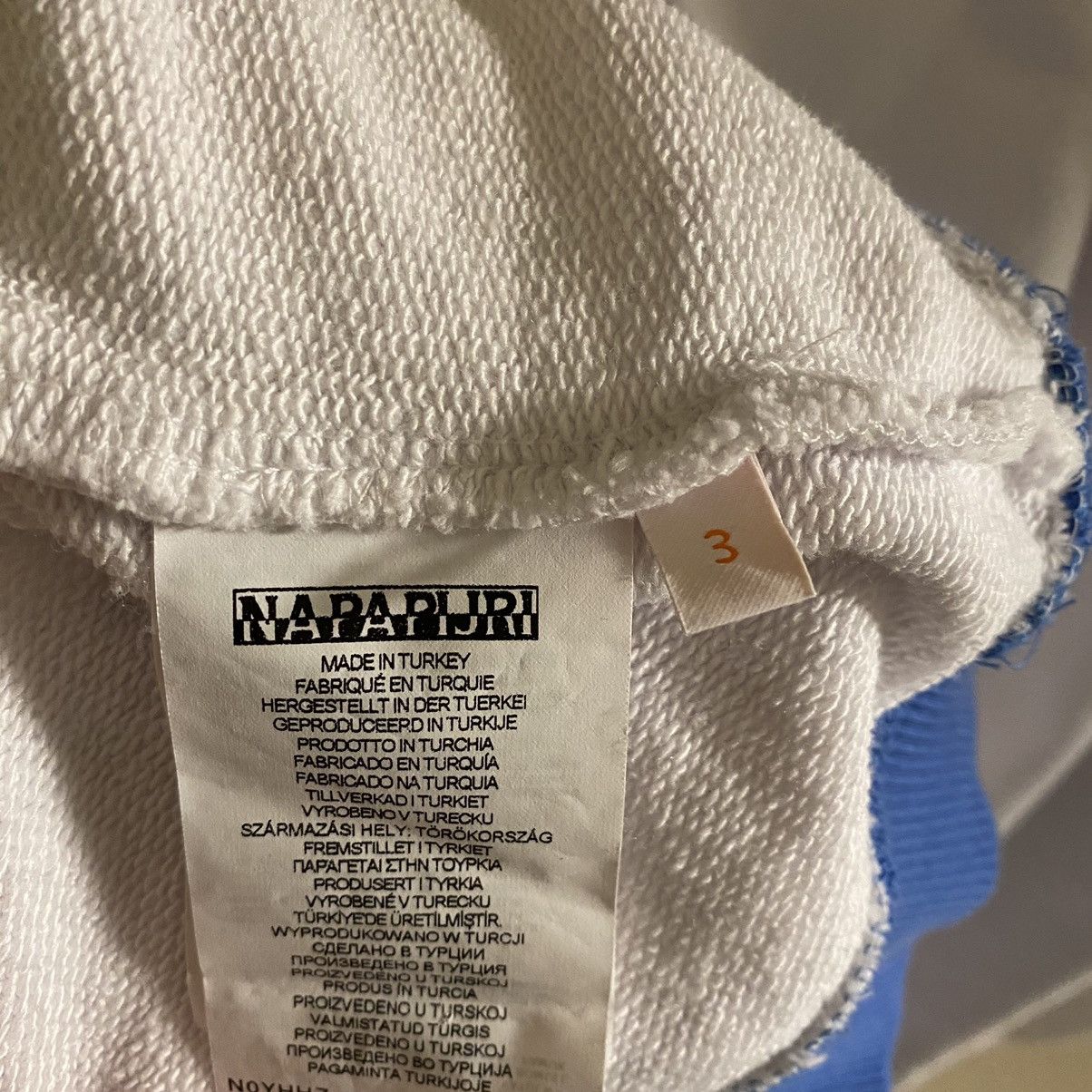 Martine Rose × Napapijri Napa By Martine Rose Blue and White Oversized Sweatshirt Size US XL / EU 56 / 4 - 5 Thumbnail