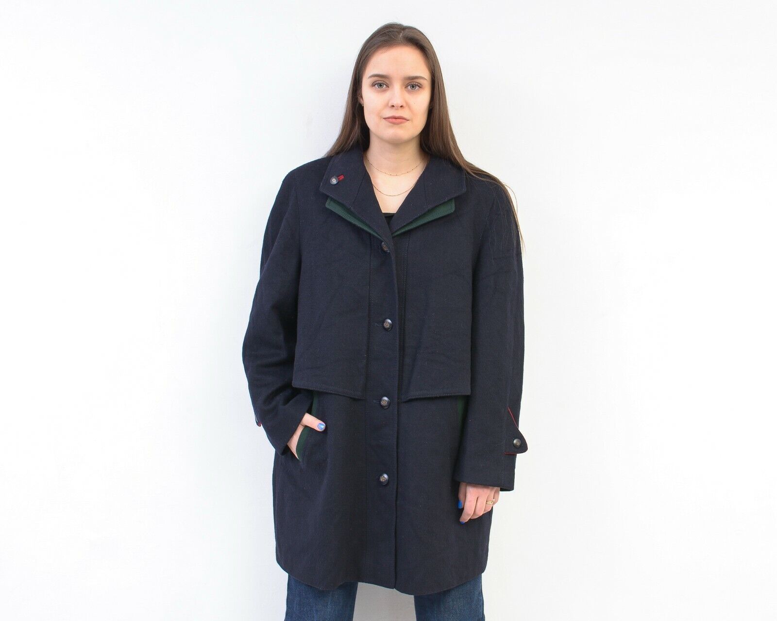 Vintage Loden Women's Wool Coat Jacket Overcoat Outerwear Original Size L / US 10 / IT 46 - 1 Thumbnail