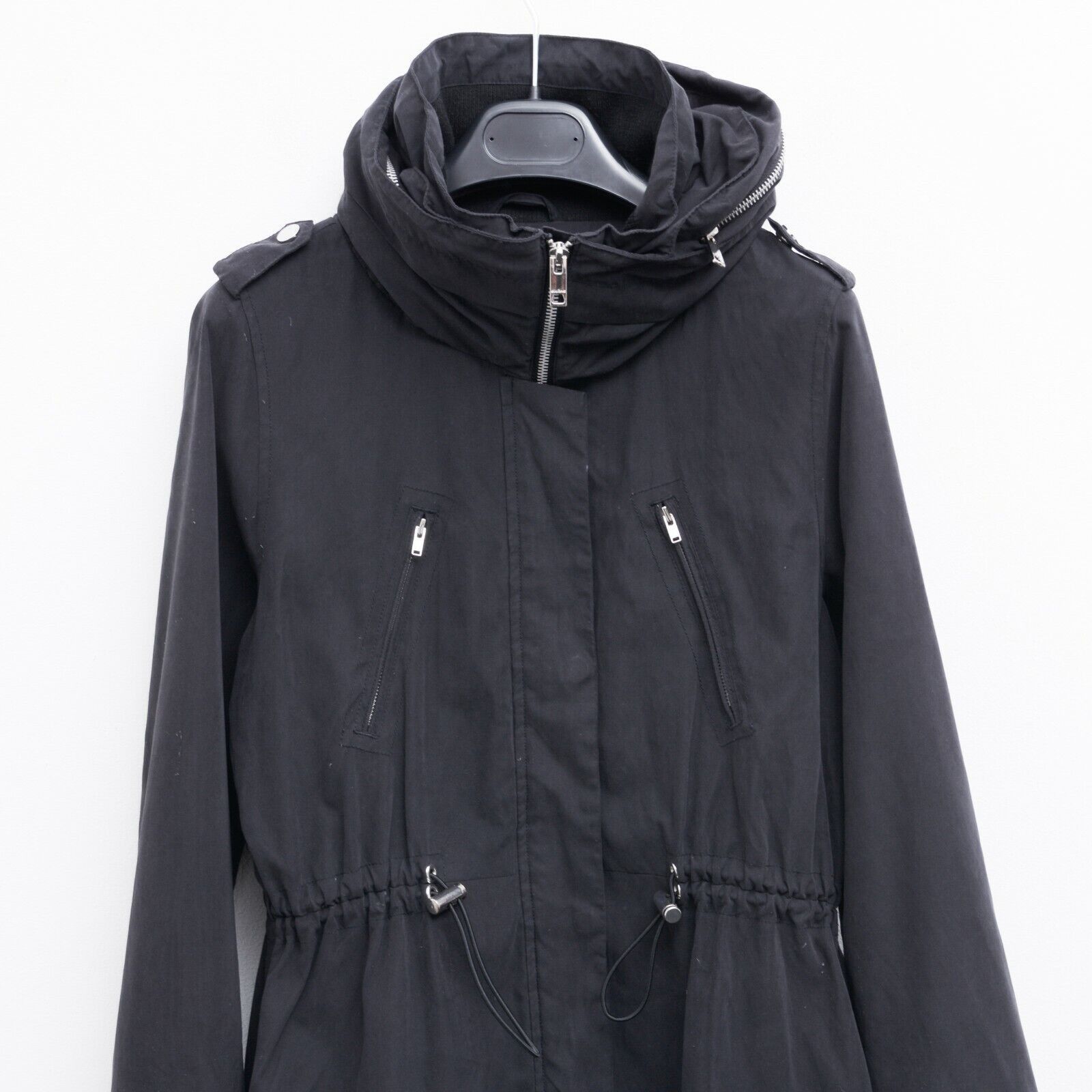 ELVINE REGINA Jacket Raincoat Women Coat Ladies Black Long Outdoors Size S / US 4 / IT 40 - 2 Thumbnail