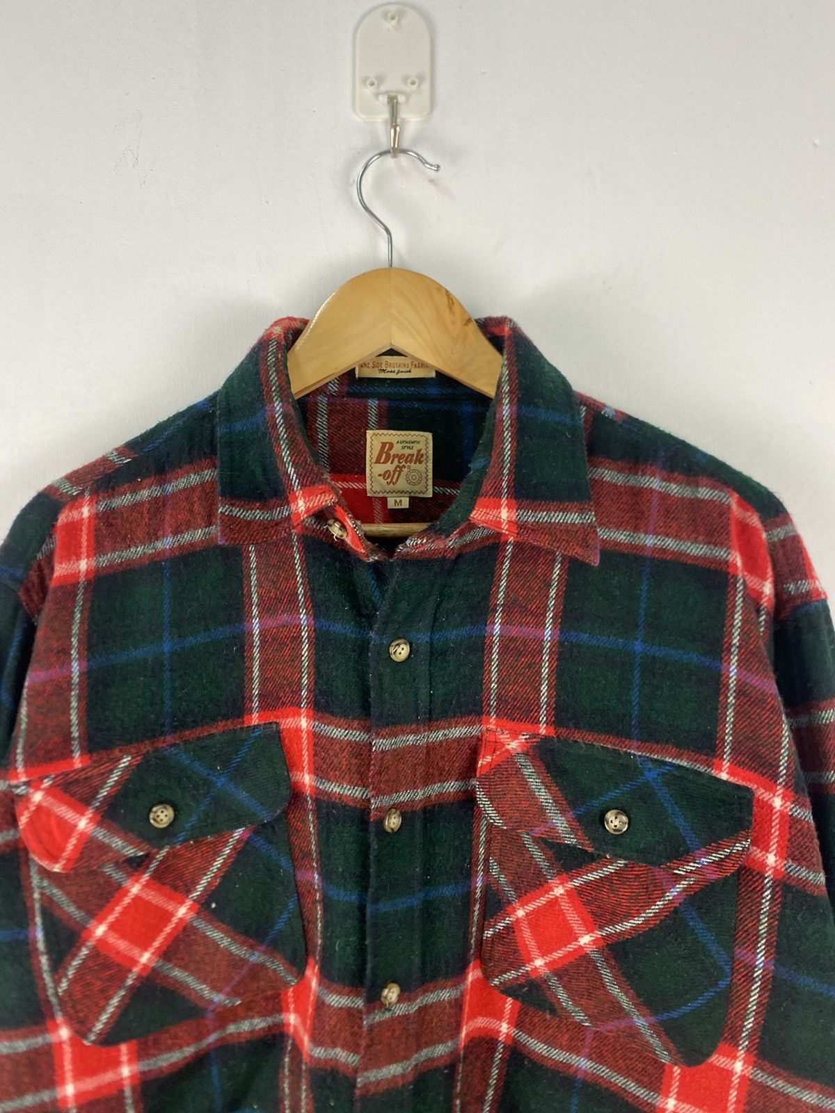 Flannel Vintage 90s Wool flannels Plaid Tartan Red Checkered Size US M / EU 48-50 / 2 - 4 Thumbnail