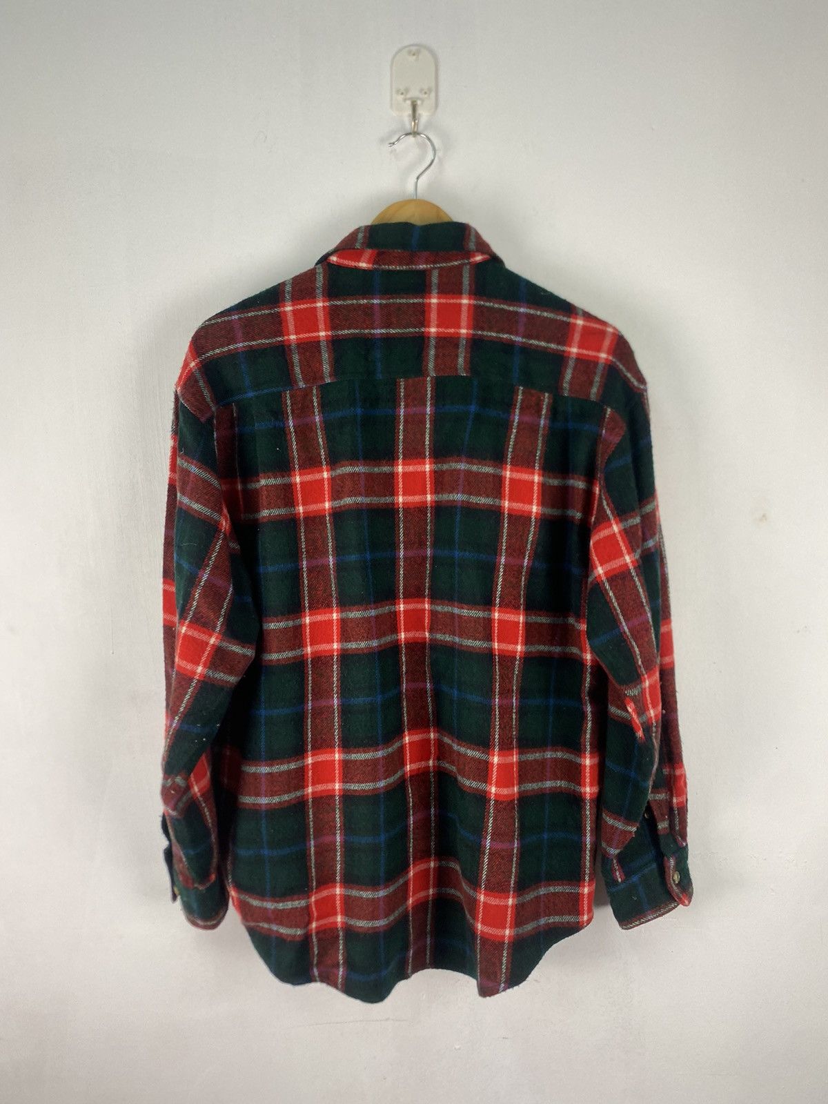 Flannel Vintage 90s Wool flannels Plaid Tartan Red Checkered Size US M / EU 48-50 / 2 - 3 Thumbnail