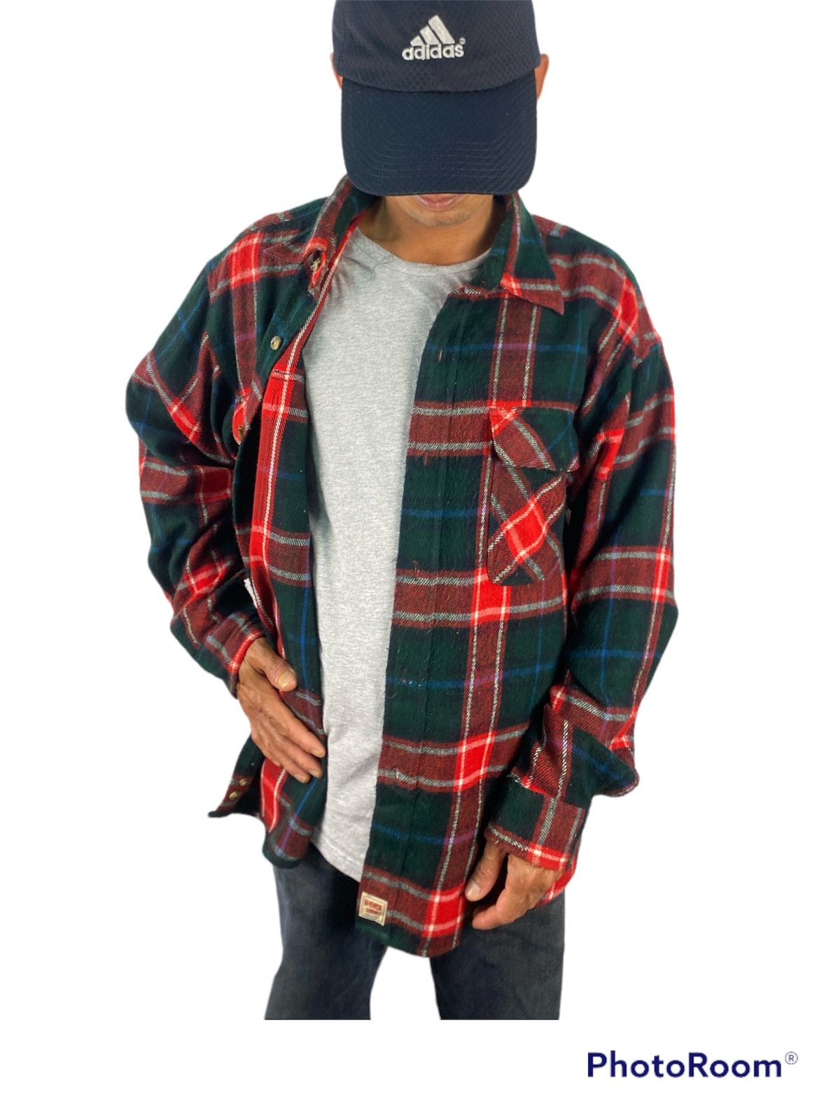 Flannel Vintage 90s Wool flannels Plaid Tartan Red Checkered Size US M / EU 48-50 / 2 - 1 Thumbnail