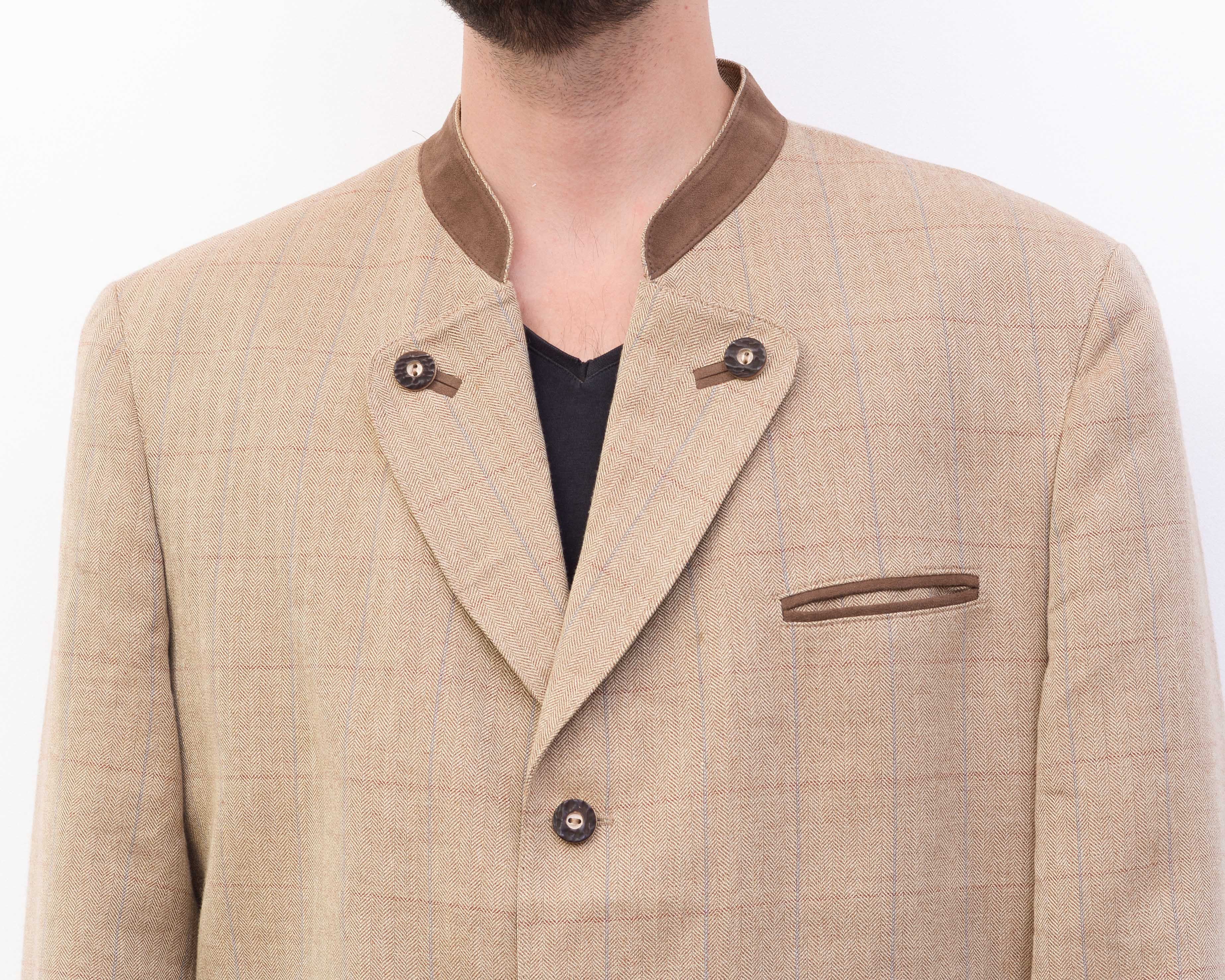 Vintage ALPHORN Trachten UK 46 Wool Blazer EU 56 Jacket 2XL Top Size 46R - 3 Thumbnail