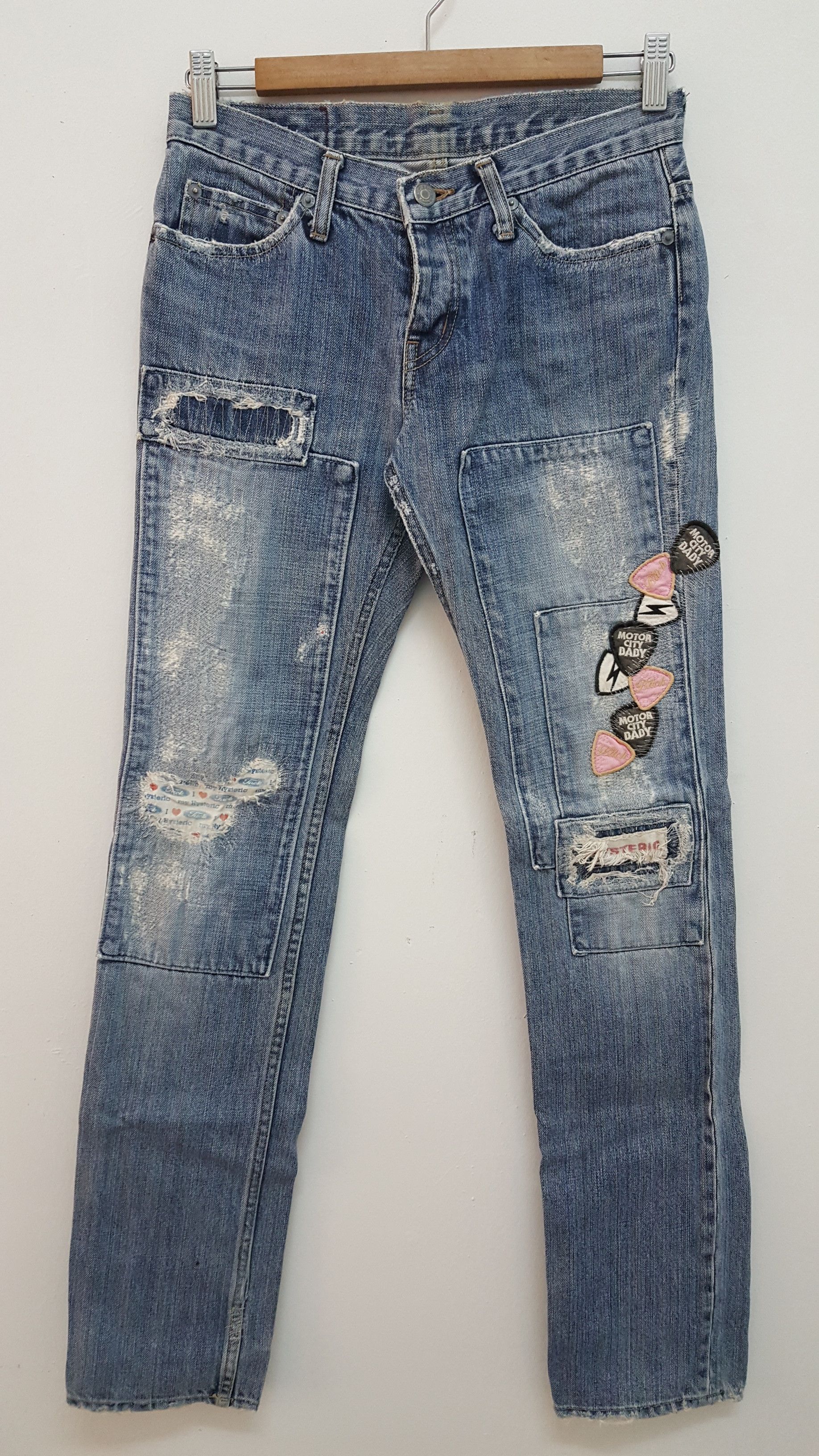 Hysteric Glamour GRAIL 🔥 RARE HG KINKY JEANS PATCHWORK Size US 29 - 1 Thumbnail