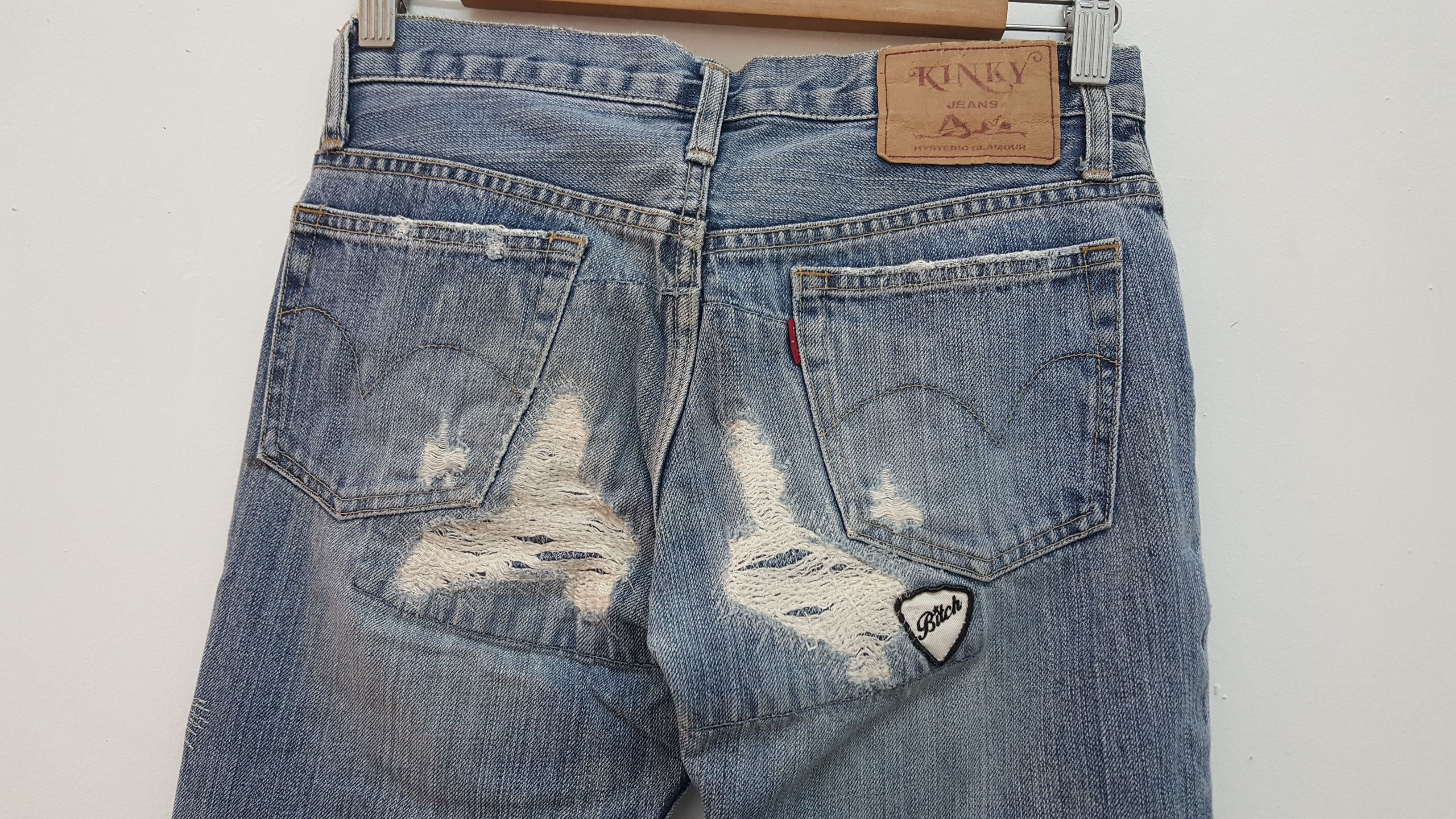 Hysteric Glamour GRAIL 🔥 RARE HG KINKY JEANS PATCHWORK Size US 29 - 13 Thumbnail