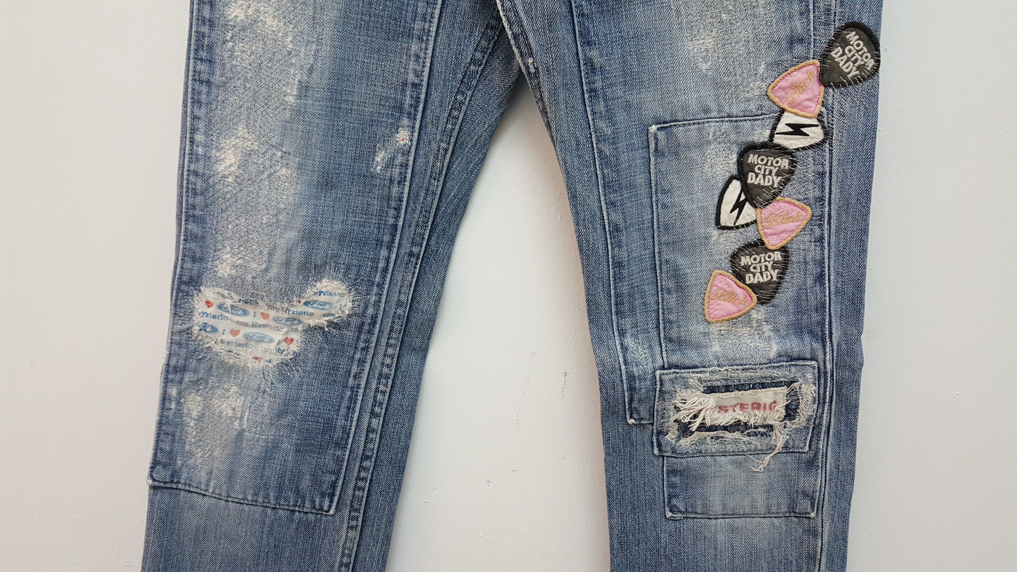 Hysteric Glamour GRAIL 🔥 RARE HG KINKY JEANS PATCHWORK Size US 29 - 6 Thumbnail