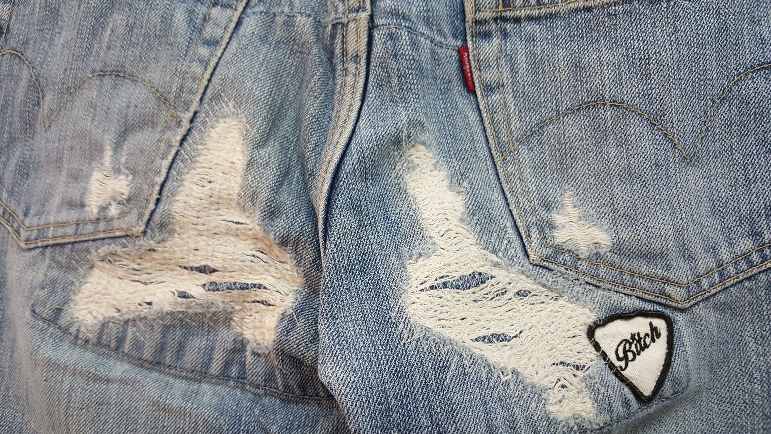 Hysteric Glamour GRAIL 🔥 RARE HG KINKY JEANS PATCHWORK Size US 29 - 11 Thumbnail