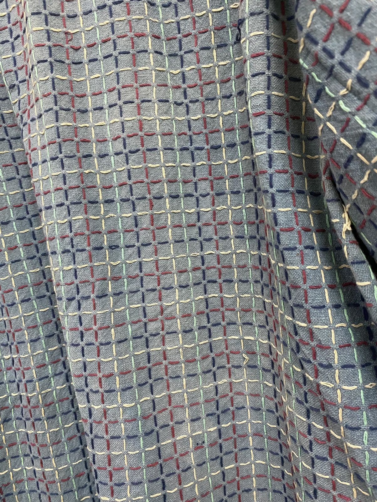 Gotcha × Japanese Brand × Vintage Vintage Gotcha Sashiko Stitched Rare Buttons Shirt Size US L / EU 52-54 / 3 - 9 Thumbnail