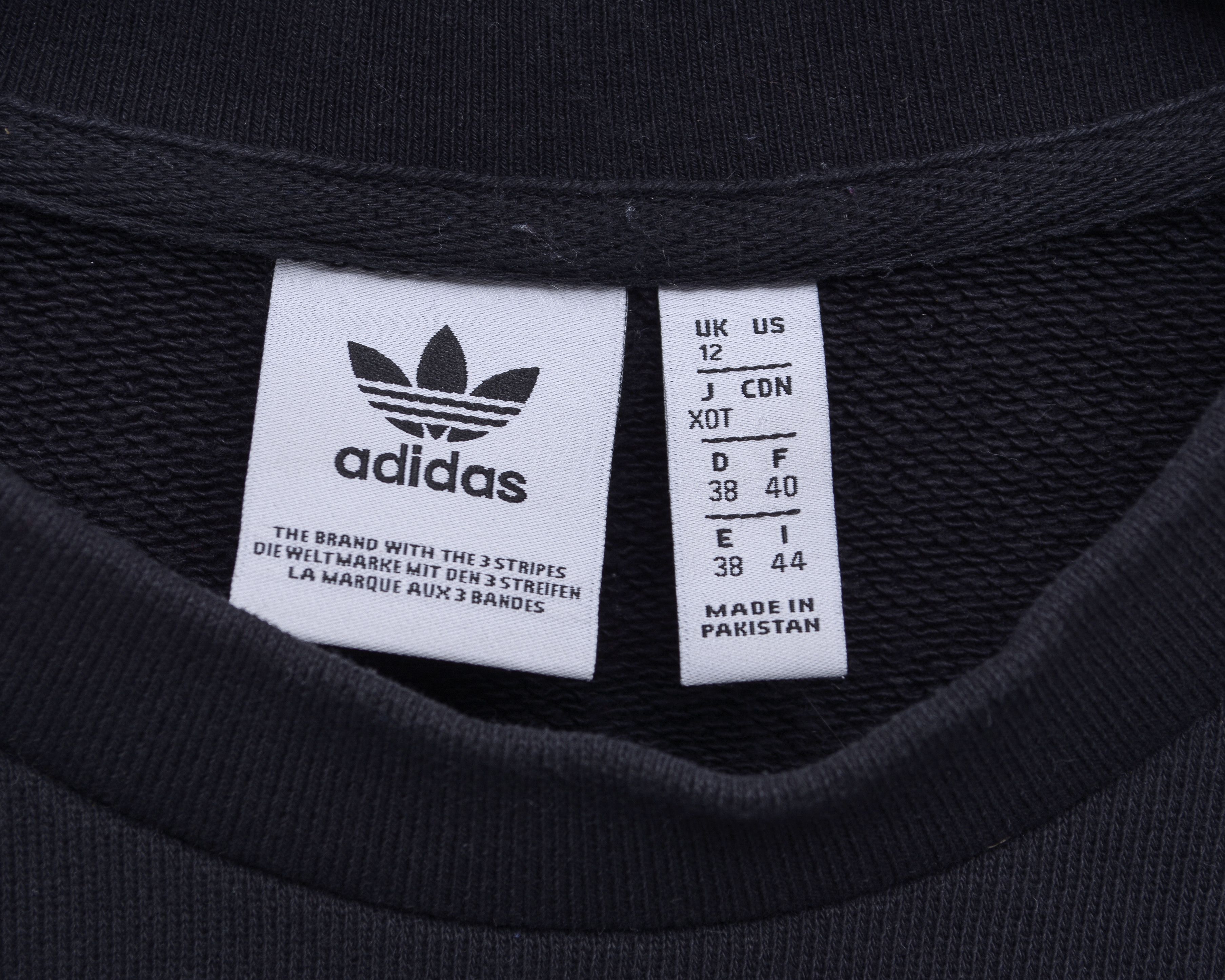Adidas Womens M Jumper Pullover Sweatshirt DE 38 Logo Black UK 12 Size M / US 6-8 / IT 42-44 - 4 Thumbnail