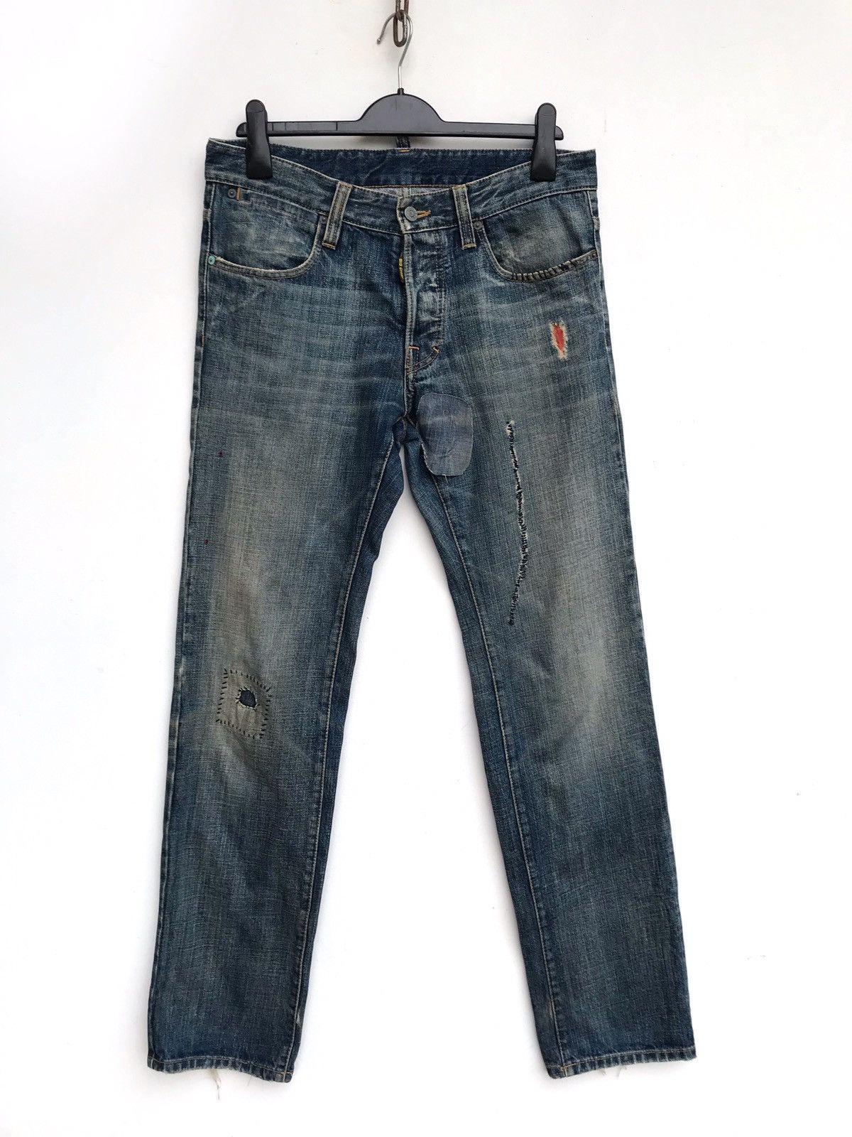 Dsquared2 Dsquared2 Italy Bleach Distressed Denim Pants Size US 33 - 1 Thumbnail