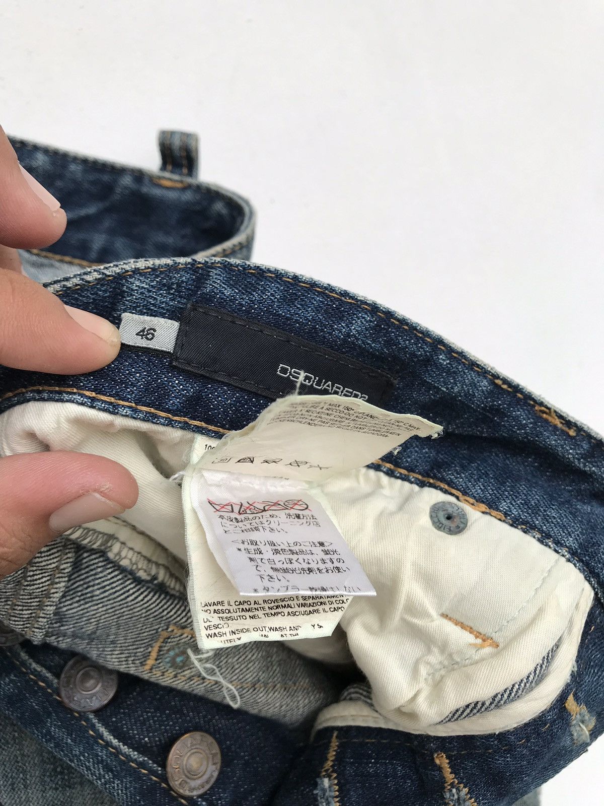 Dsquared2 Dsquared2 Italy Bleach Distressed Denim Pants Size US 33 - 11 Thumbnail