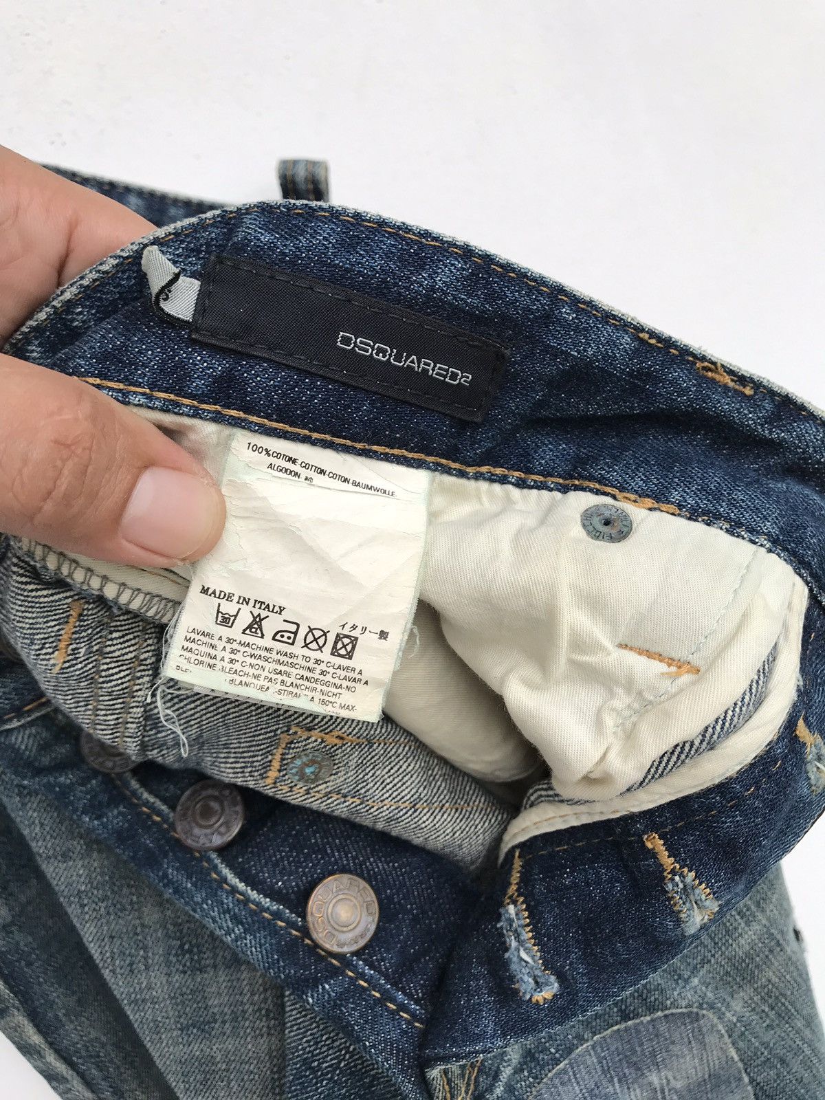 Dsquared2 Dsquared2 Italy Bleach Distressed Denim Pants Size US 33 - 10 Thumbnail