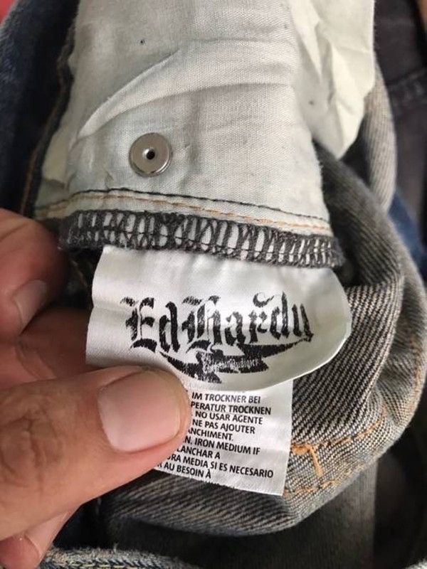 Ed Hardy Ed Hardy by Christian Audigier Bleach Denim Pants Size US 34 / EU 50 - 15 Thumbnail