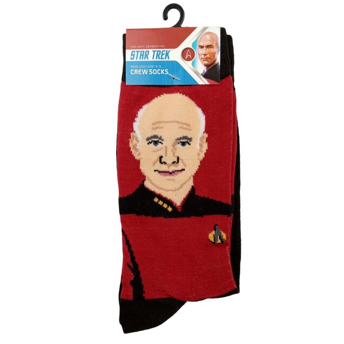 Series Jean Luc Picard Star Trek Socks Crew Cut Novelty Official | Grailed