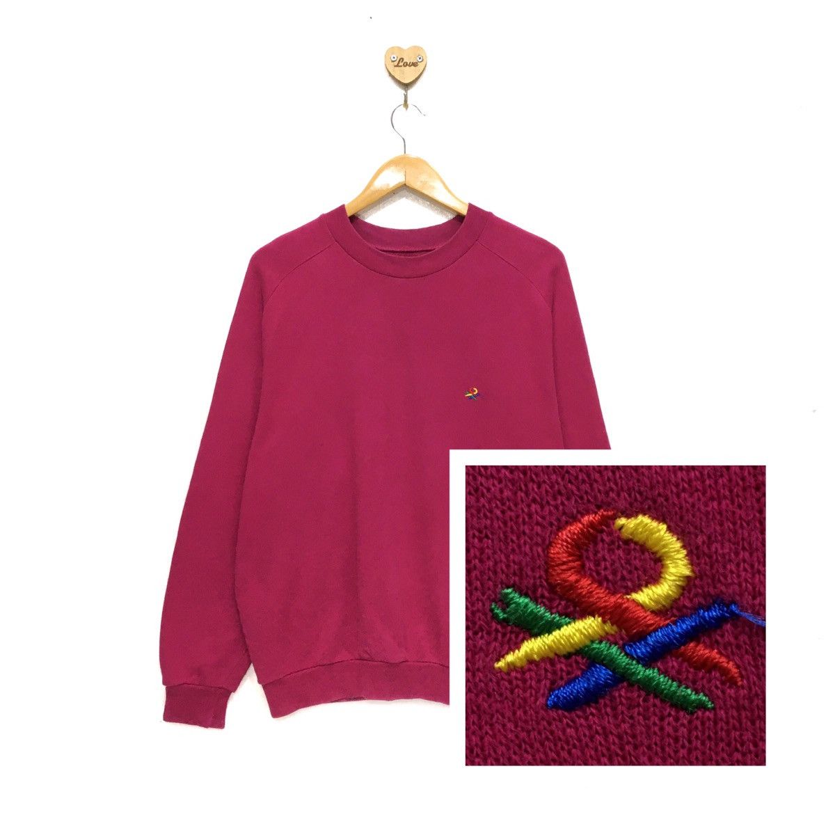 Benetton Benetton Sweatshirt Small Logo Multicolour Size US M / EU 48-50 / 2 - 2 Thumbnail