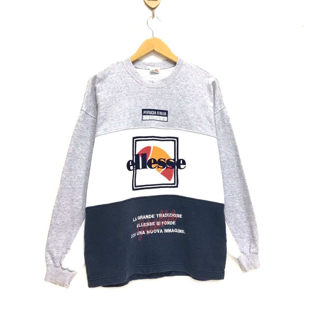 Ellesse Vintage 90s ELLESSE Sweatshirt Embroidered Big Logo Size US M / EU 48-50 / 2 - 3 Thumbnail